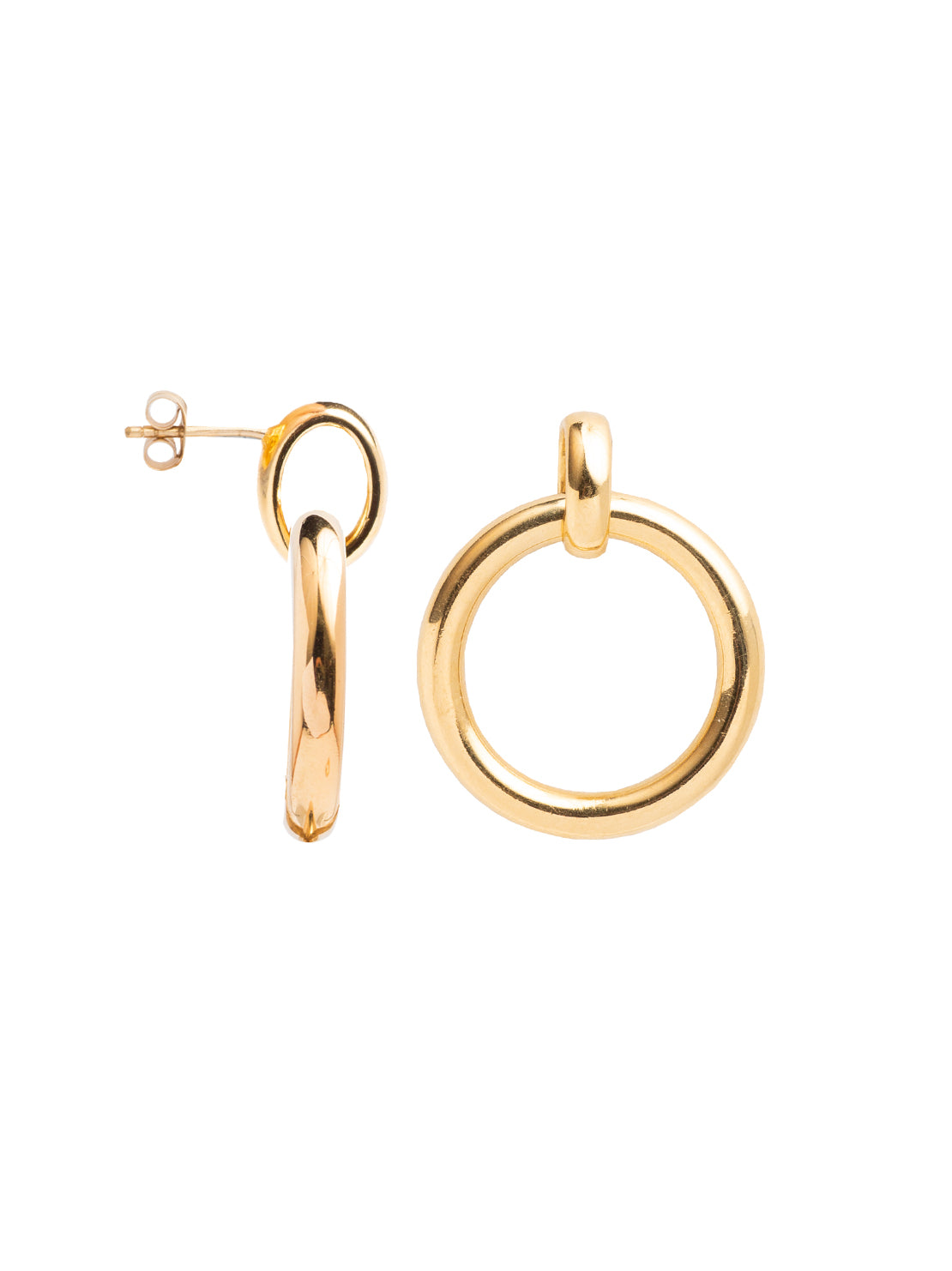 Large Gold Eternity Stud Earrings