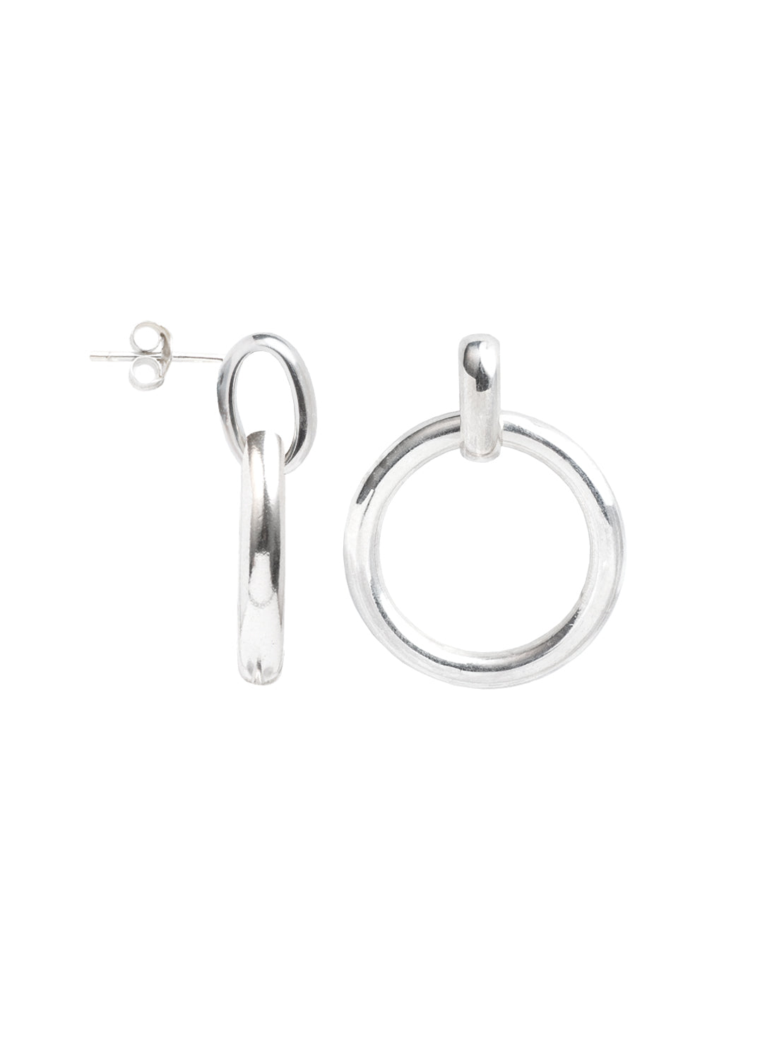 Large Silver Eternity Stud Earrings