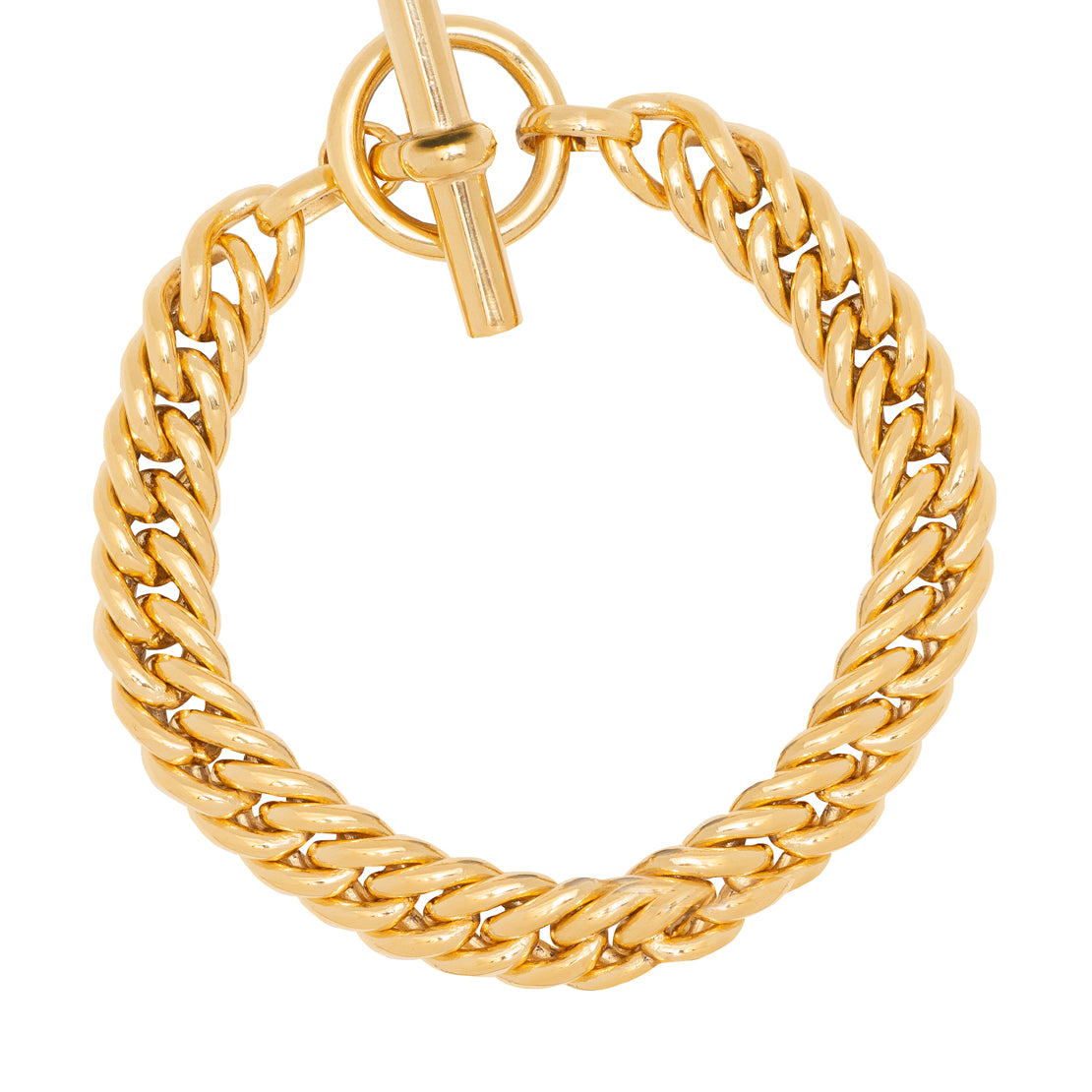 Men's Slim Gold Curb Chain Bracelet