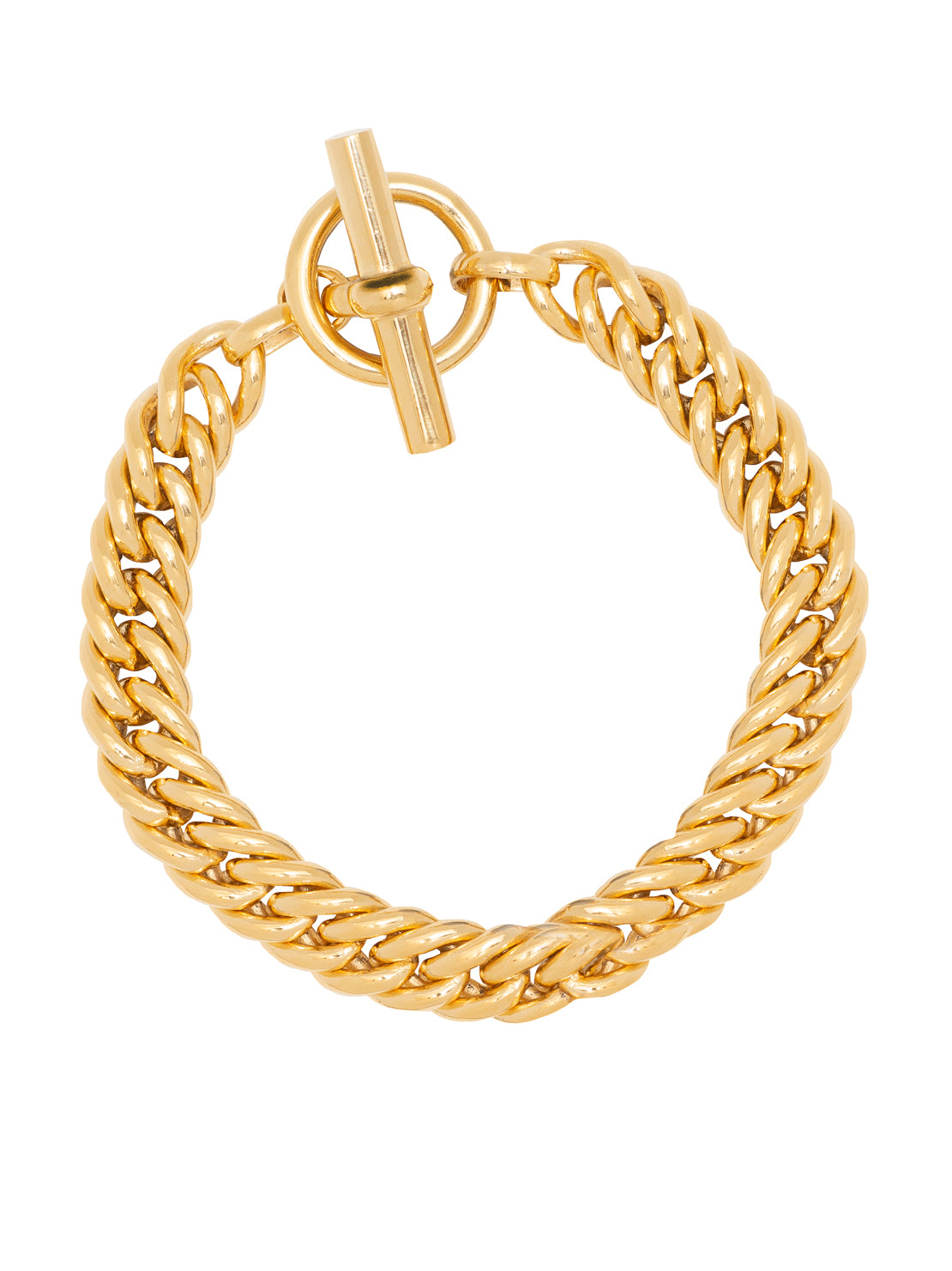 Men's Slim Gold Curb Chain Bracelet