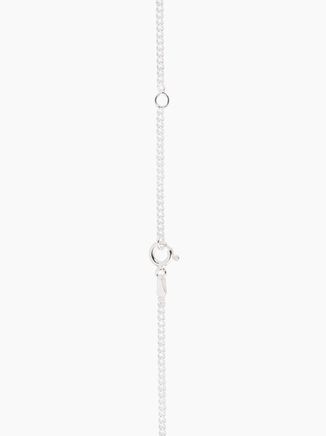 Silver chain necklace on a white background - Tilly Sveaas