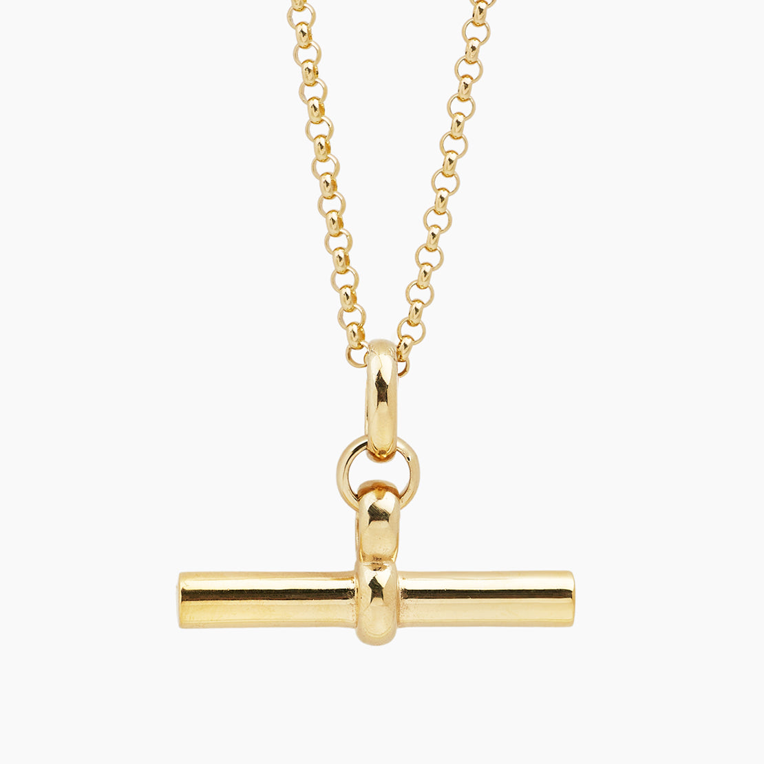 Giant Gold T-Bar on Chunky Belcher Chain