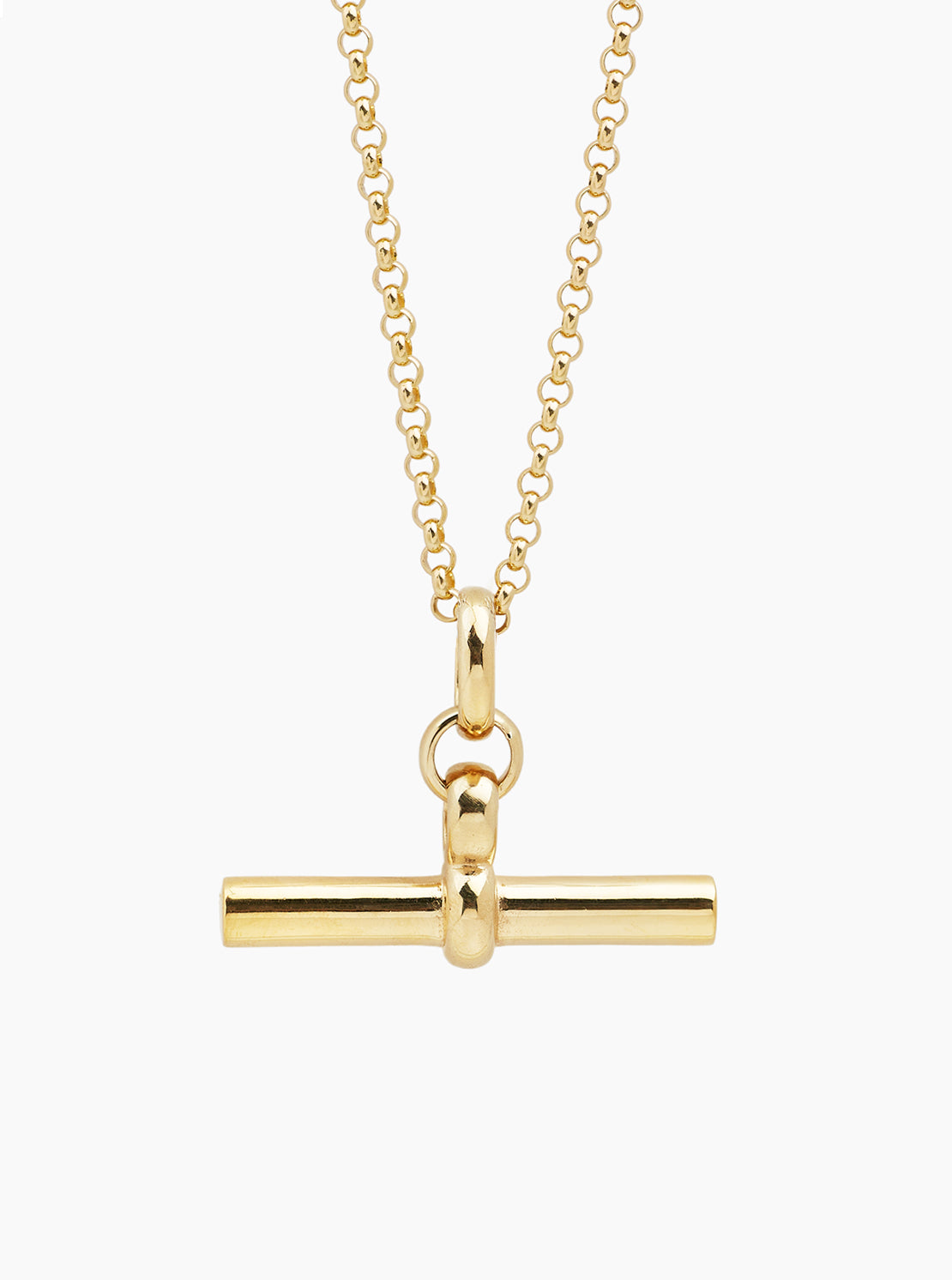 Giant Gold T-Bar on Chunky Belcher Chain