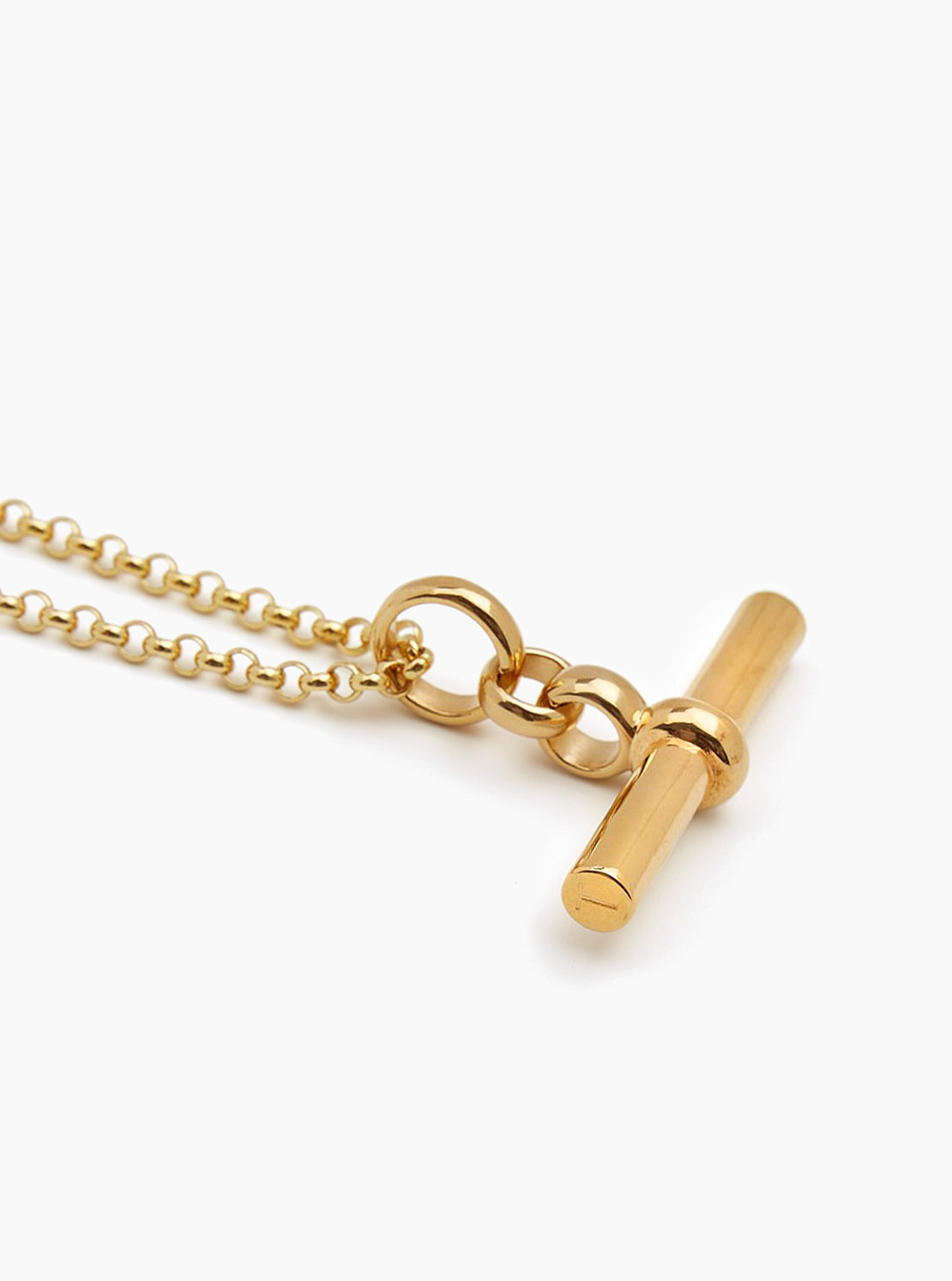 Giant Gold T-Bar on Chunky Belcher Chain