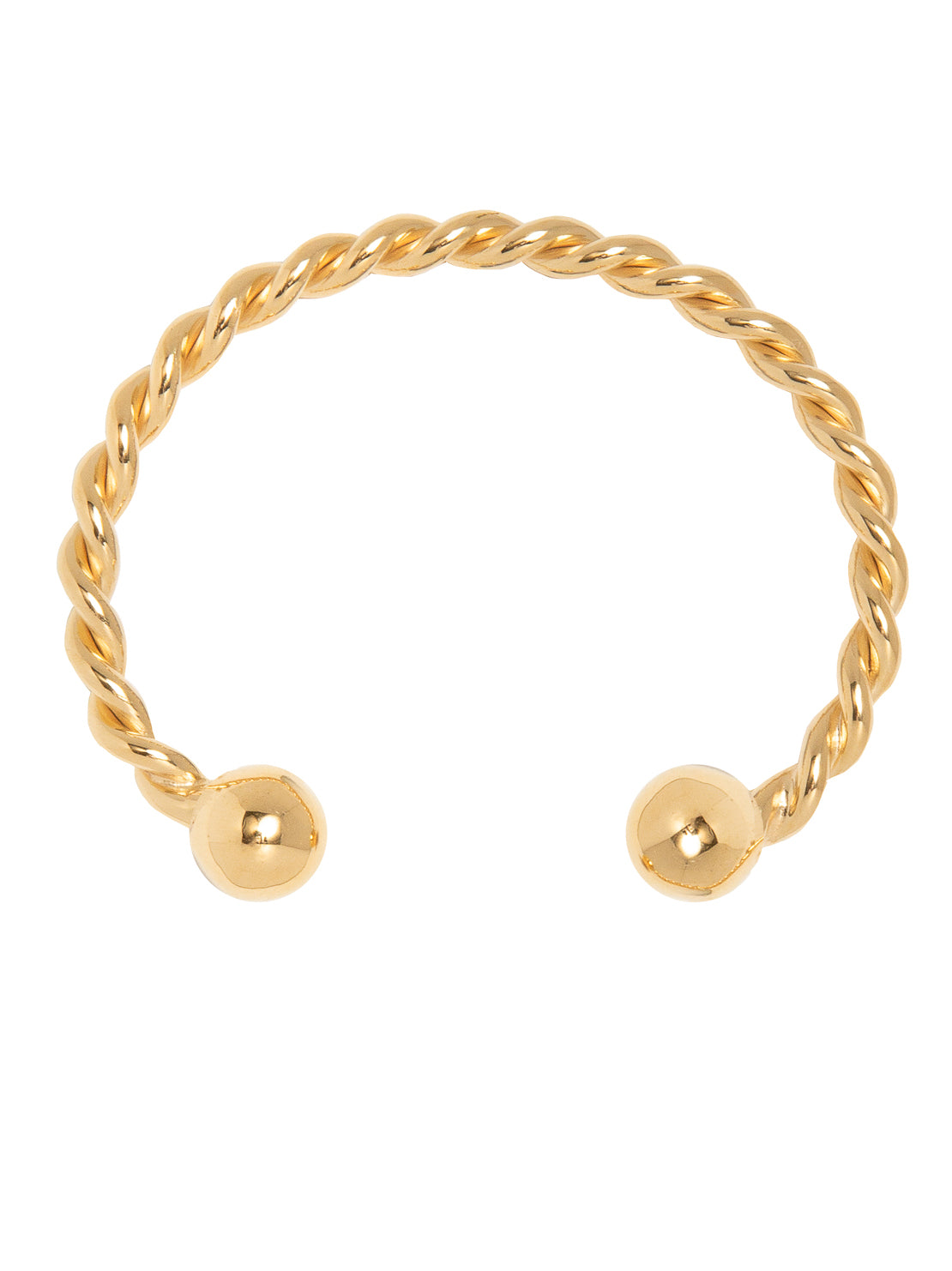 Gold Roped Torque Bangle