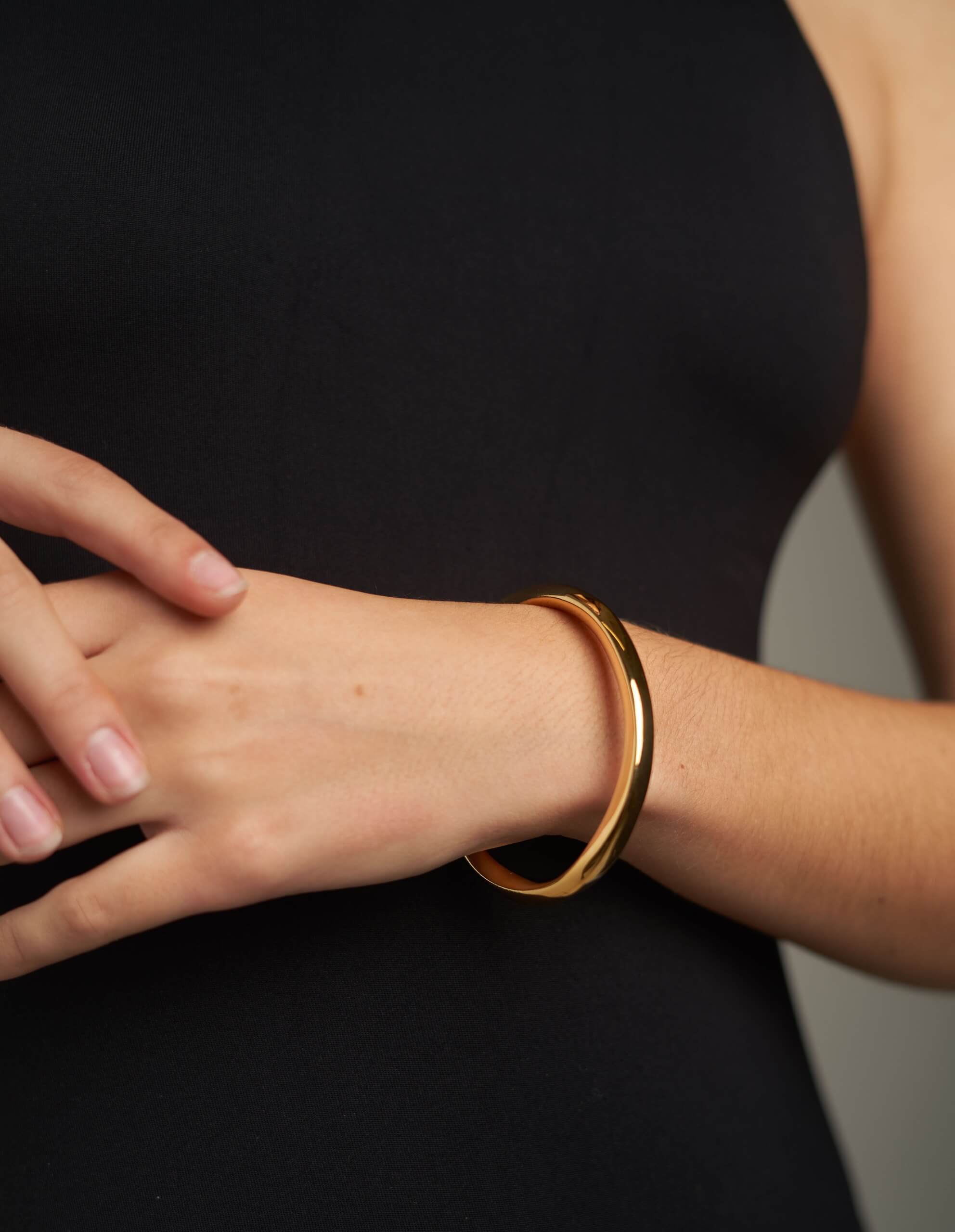 Gold Square Edge Bangle