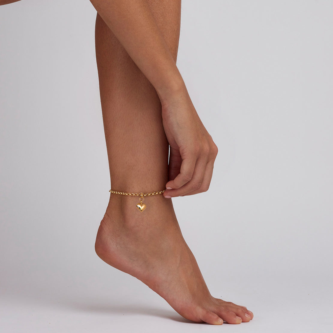 Small Gold Heart Anklet