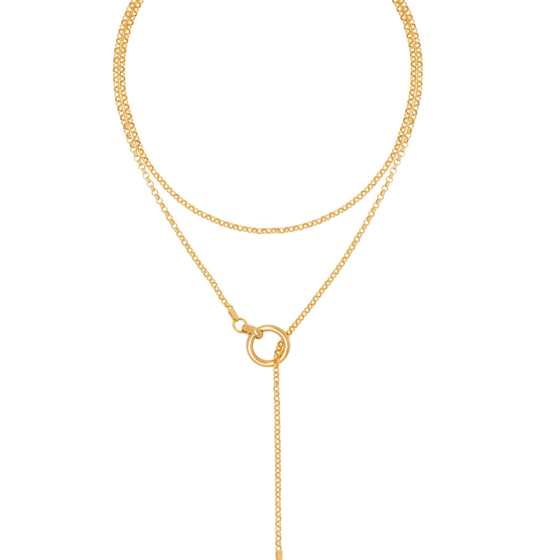 Fine Gold Lariat Necklace