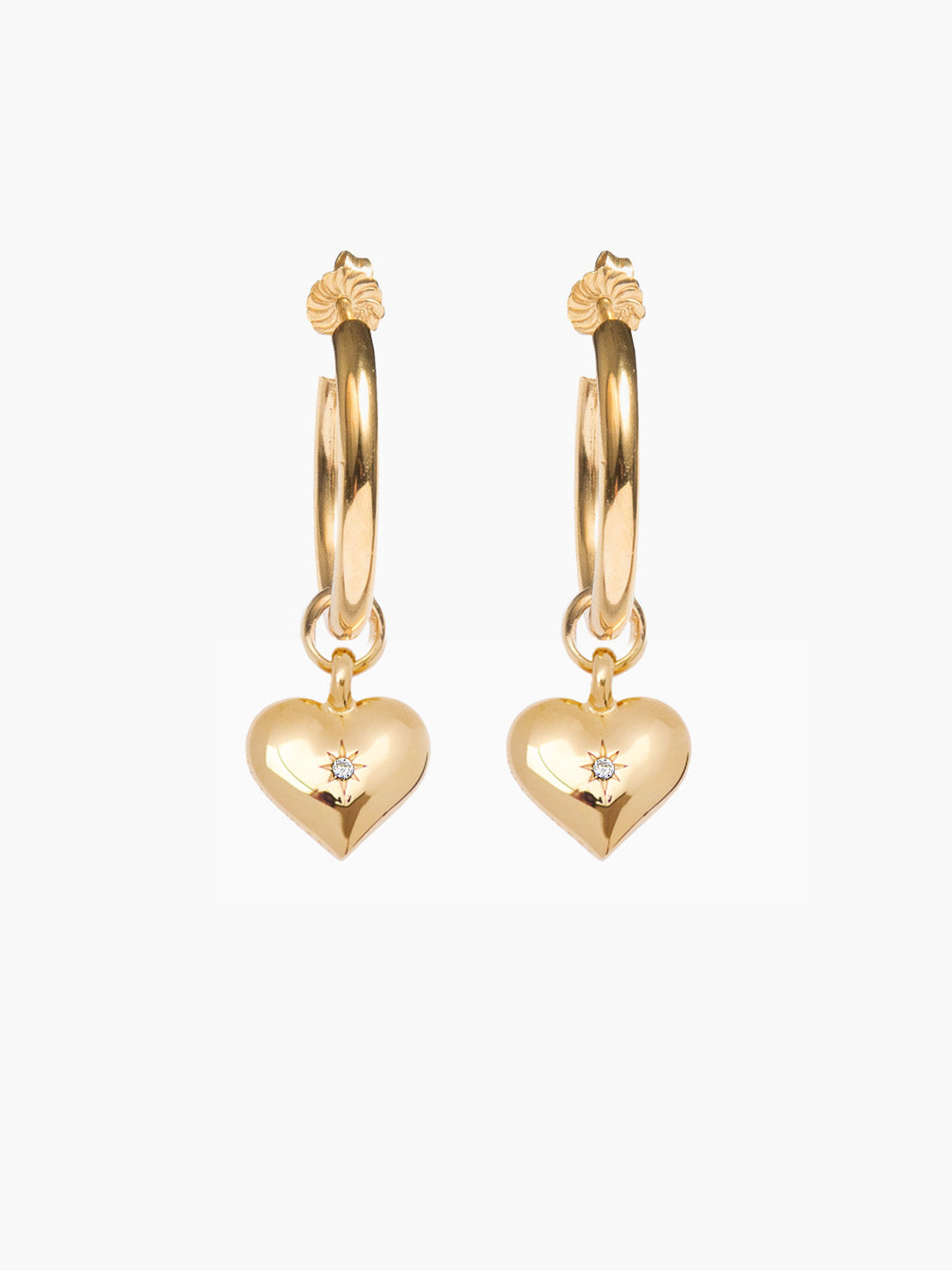 Gold Heart Earrings