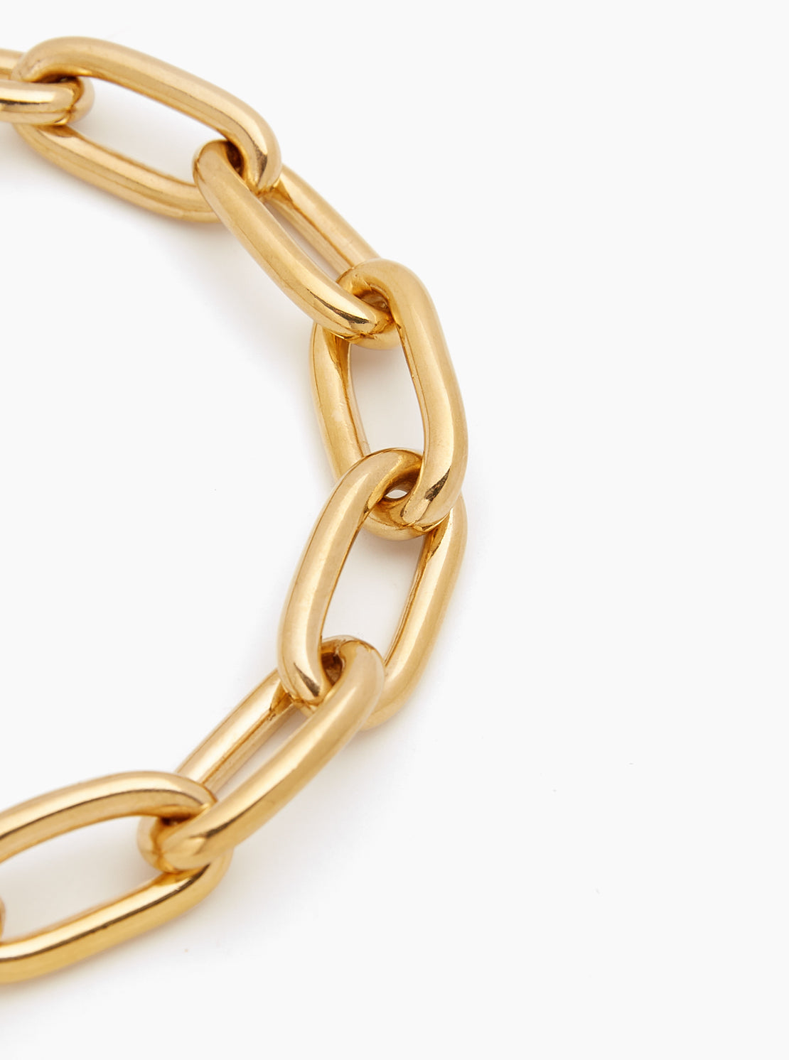 Large Gold Oval Linked Bracelet