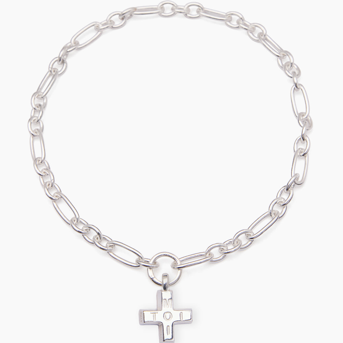 Large Silver Moi + Toi on Clipt Watch Chain