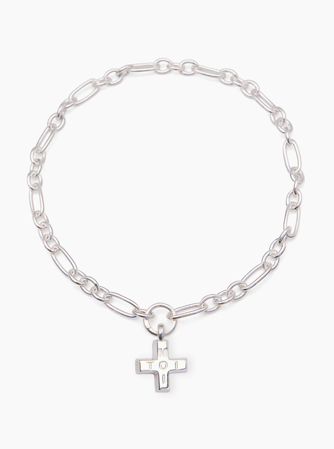Large Silver Moi + Toi on Clipt Watch Chain