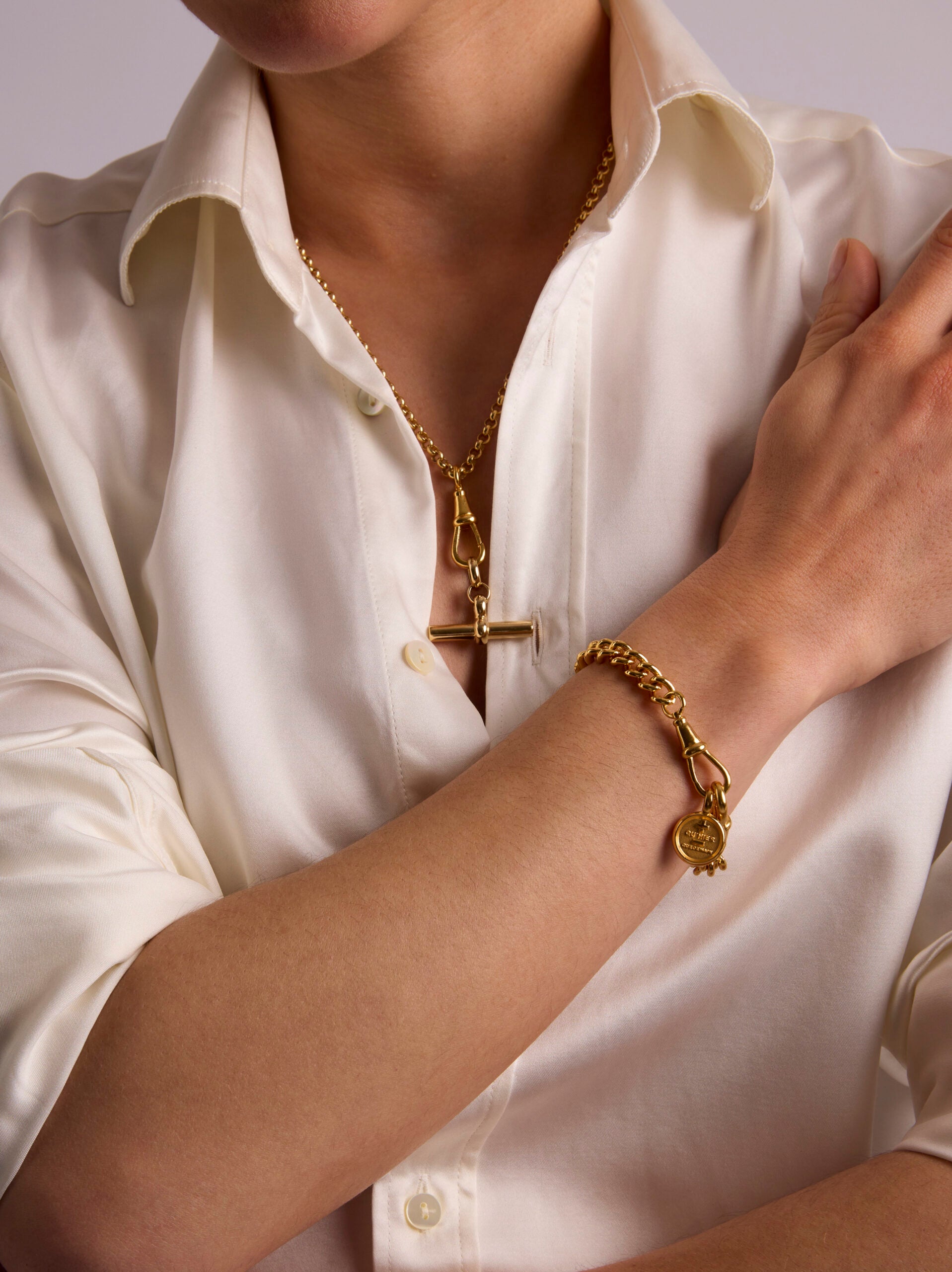 Gold Moi + Toi Mixed Link Necklace Set