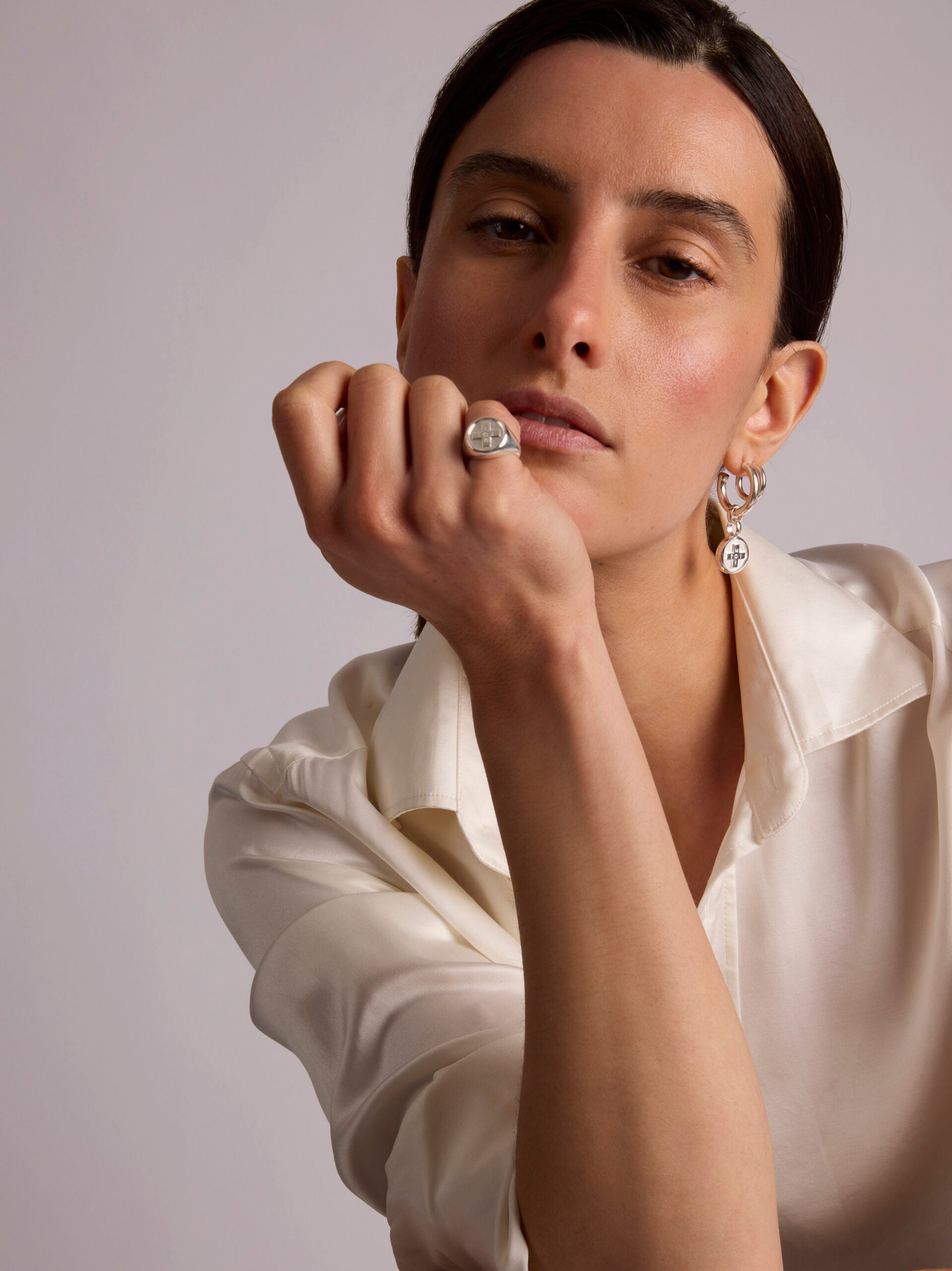 Silver Moi + Toi Signet Ring