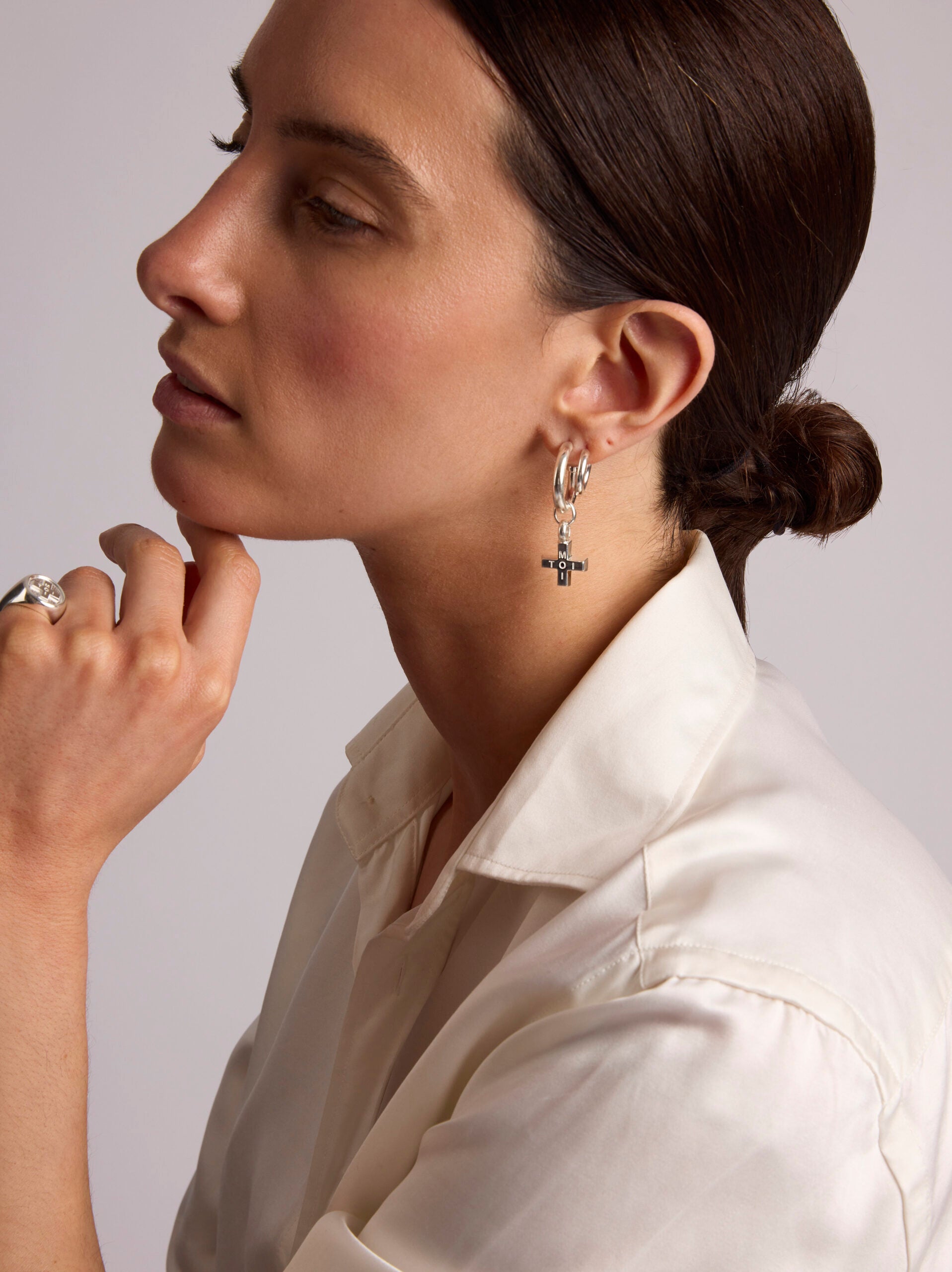 Silver Moi + Toi Earrings