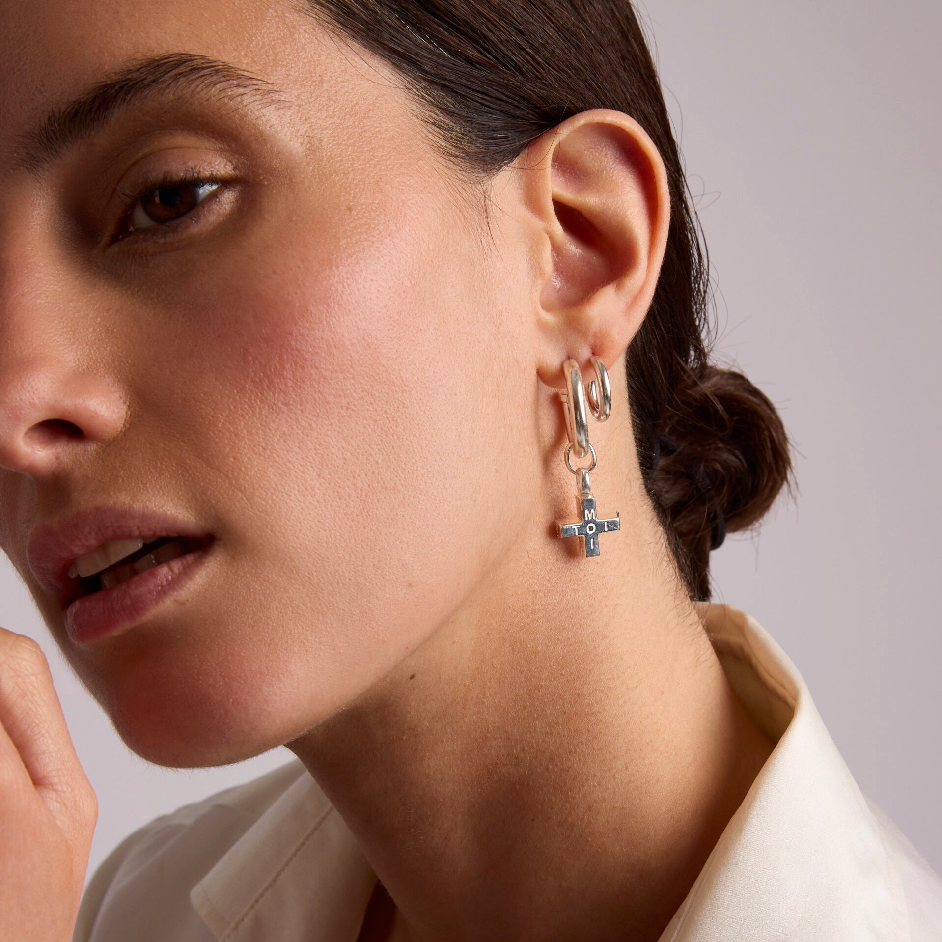 Silver Moi + Toi Earrings