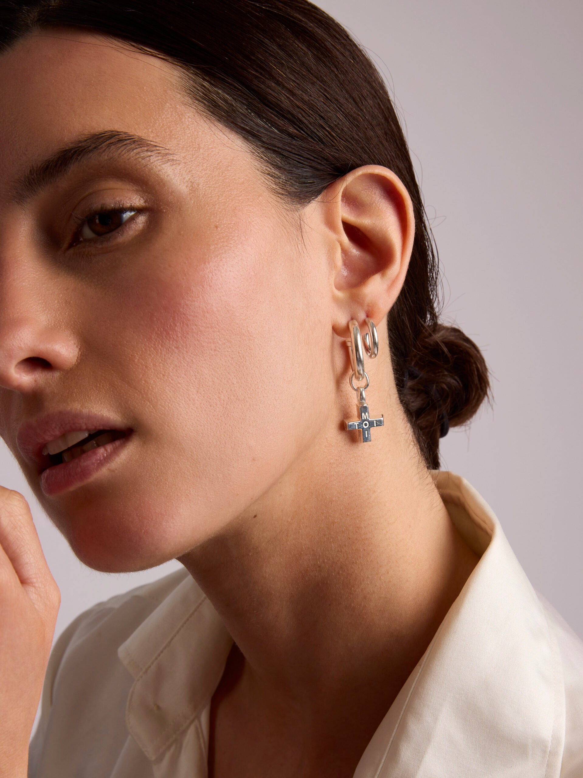 Silver Moi + Toi Earrings