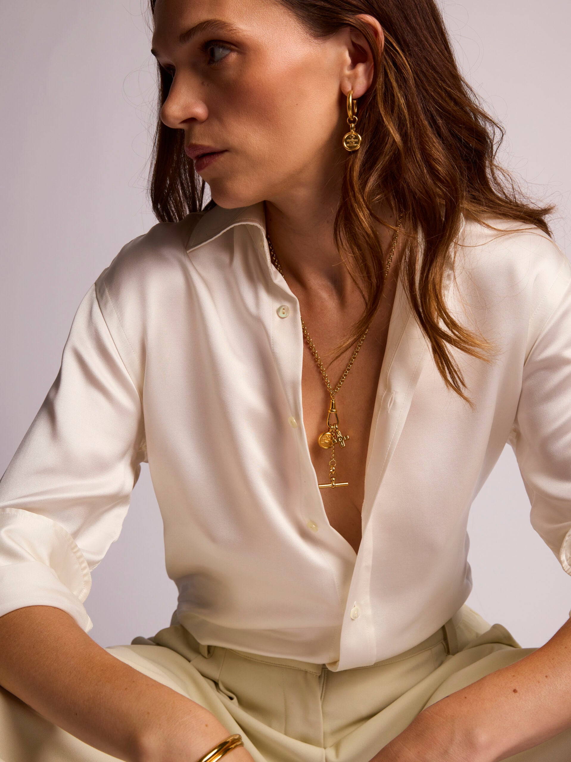 Gold Moi + Toi Cluster on Clipt Belcher Necklace