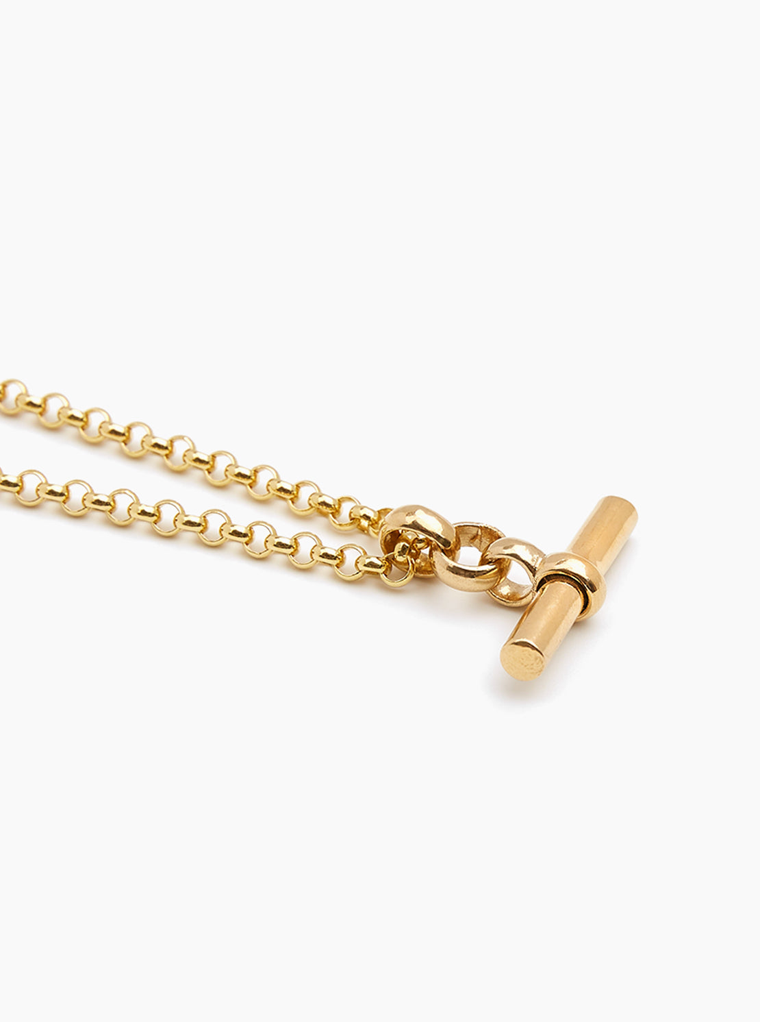 Medium Gold T-Bar On Chunky Belcher Chain