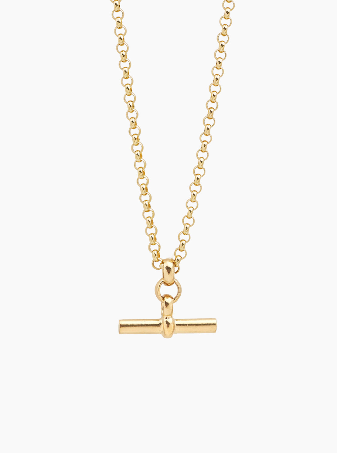 Medium Gold T-Bar On Chunky Belcher Chain