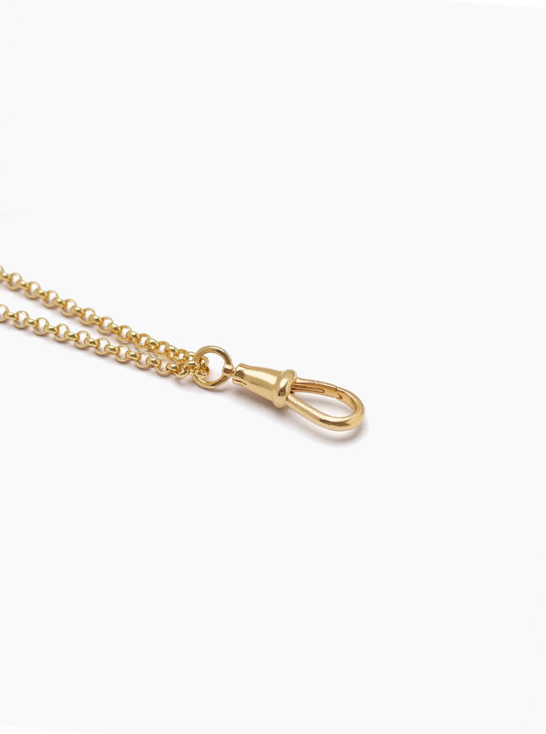 Small Gold T-bar on Belcher Clipt Necklace