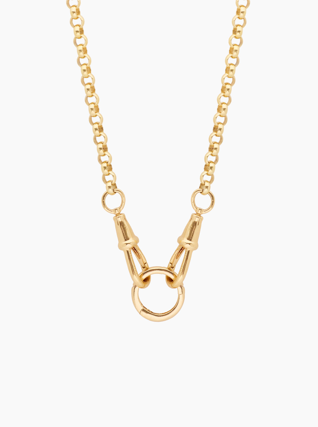 Gold Chunky Belcher Triple Clipt Necklace