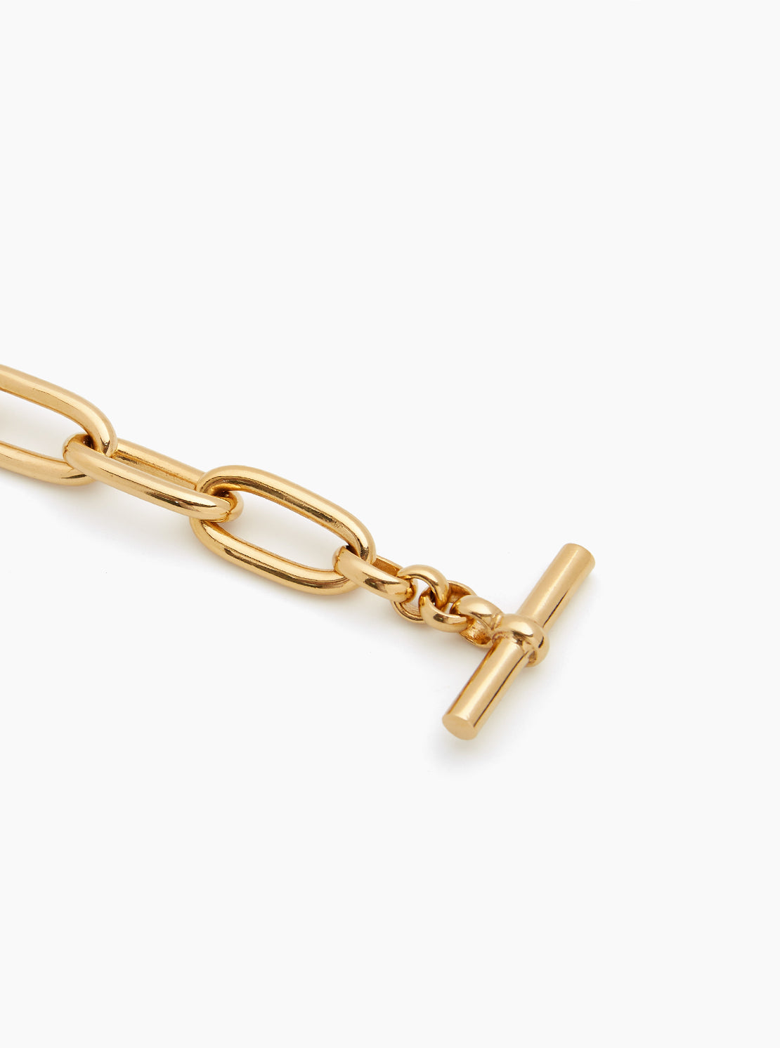 Medium Gold Oval Linked Bracelet