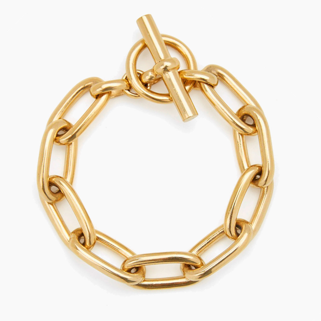 Medium Gold Oval Linked Bracelet