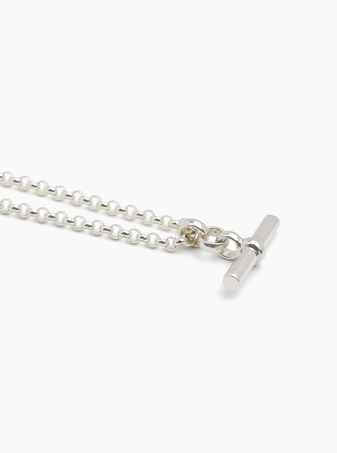 Medium Silver T-Bar On Chunky Belcher Chain