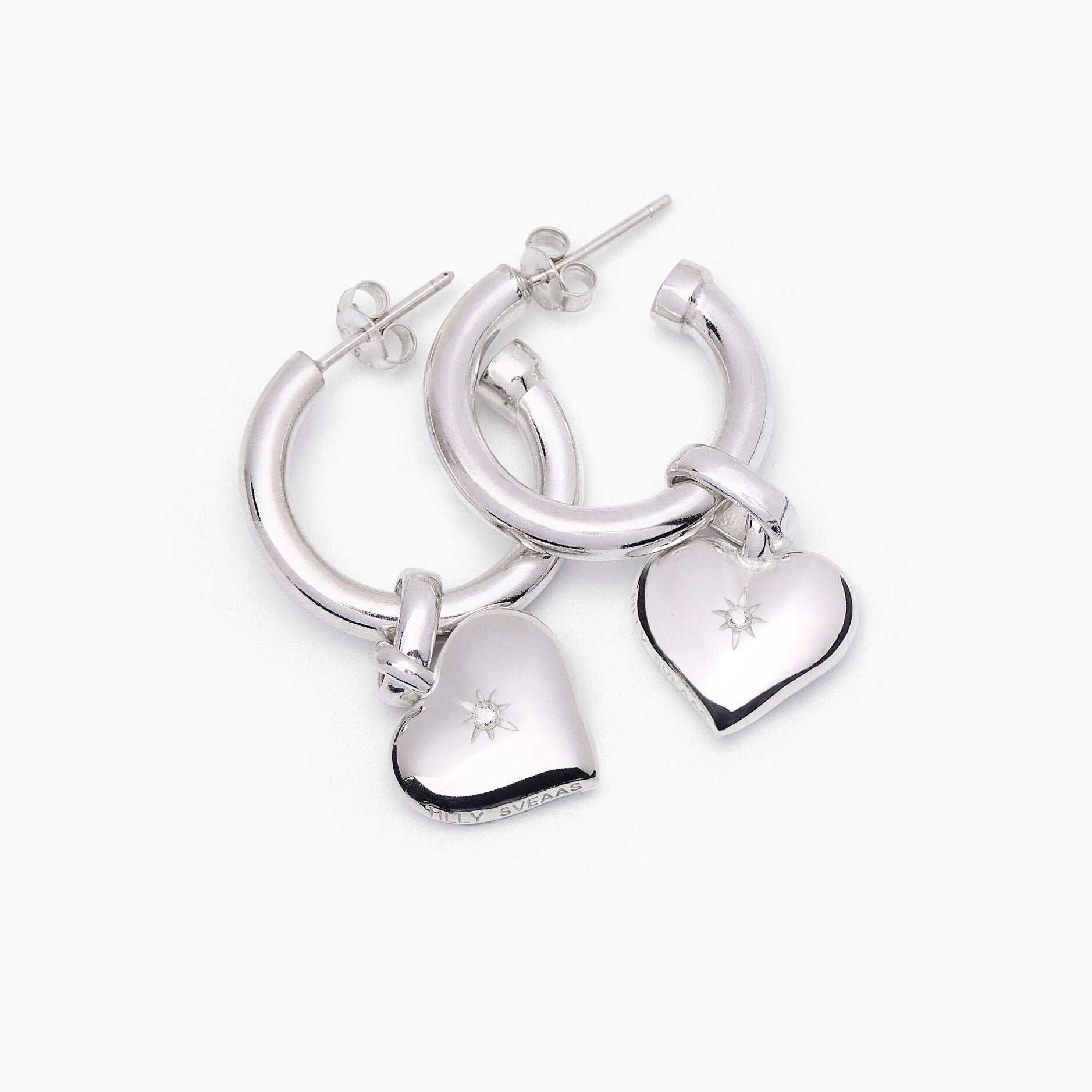 Silver Heart Earrings