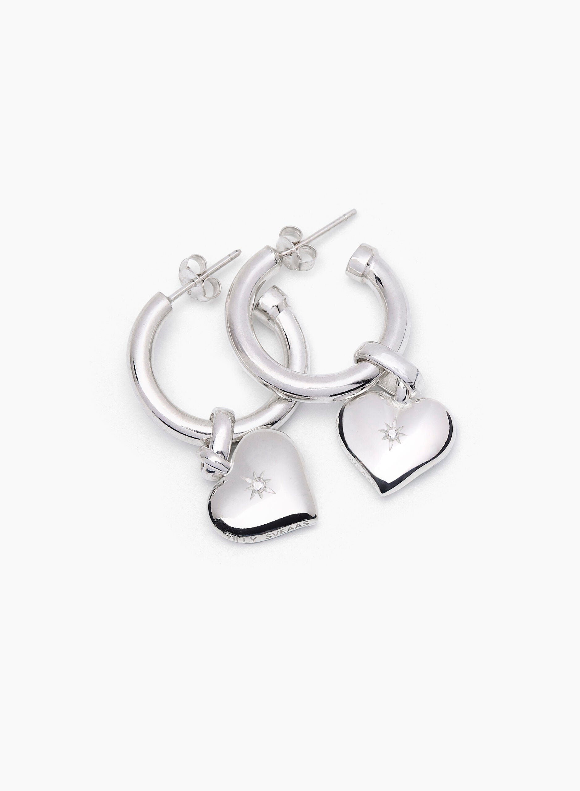 Silver Heart Earrings