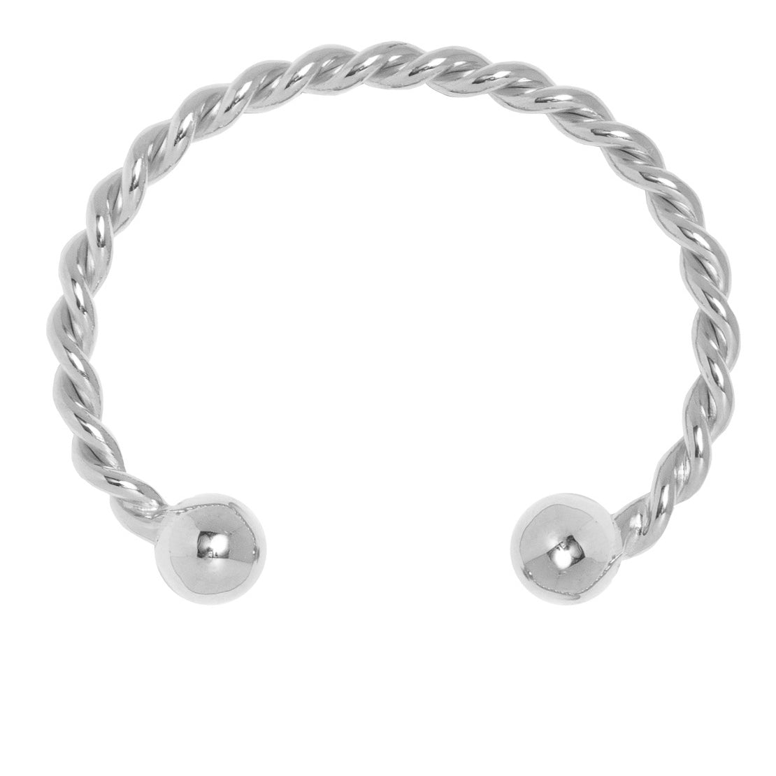 Silver Roped Torque Bangle