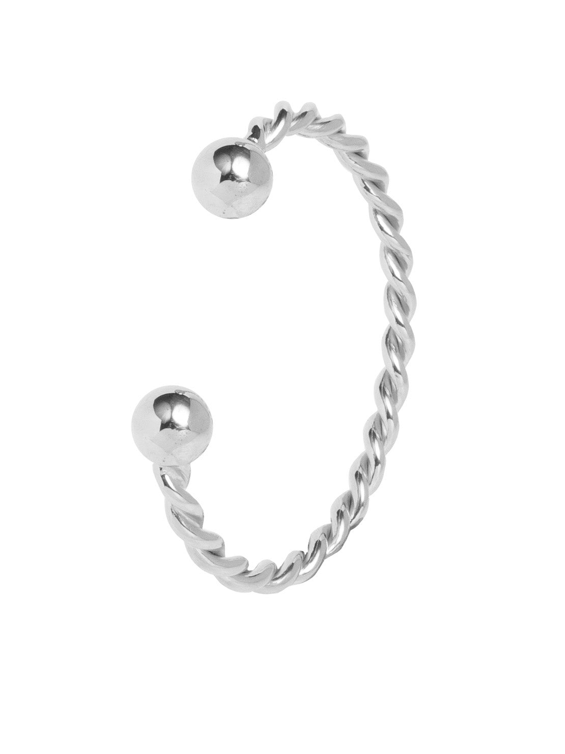 Silver Roped Torque Bangle