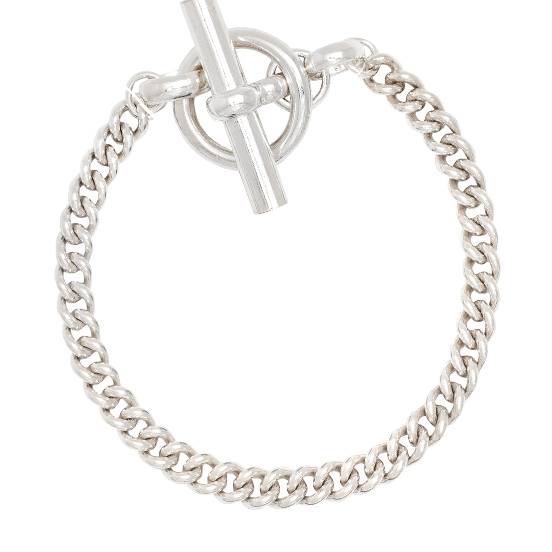Silver T-Bar Clasp Anklet