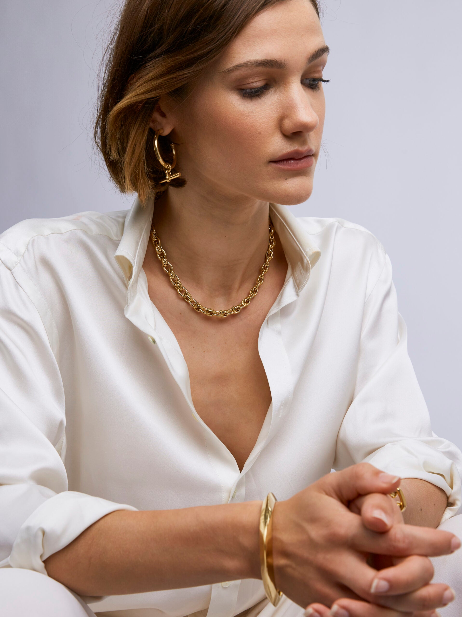 Small Gold Double Linked Necklace