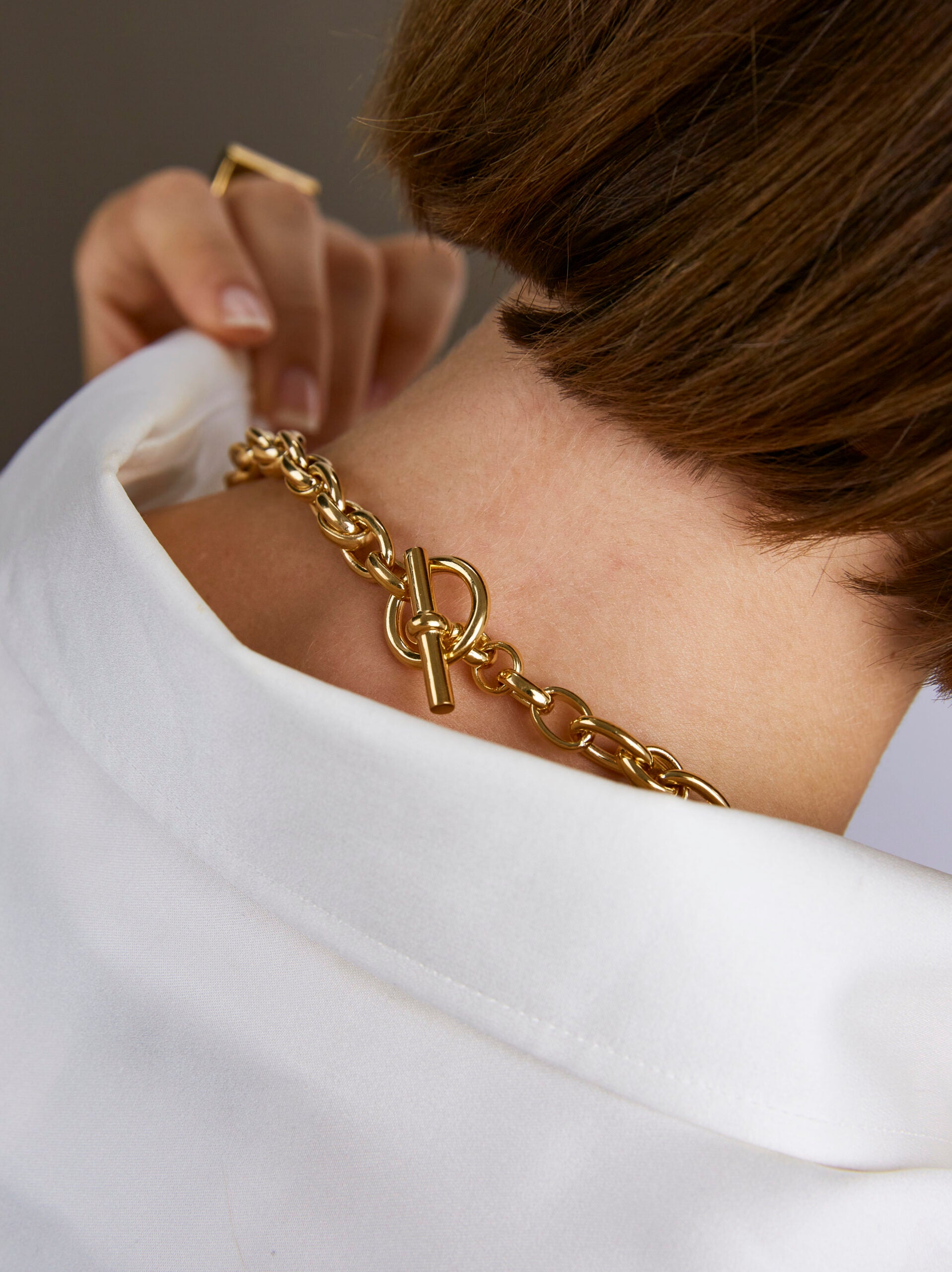 Small Gold Double Linked Necklace