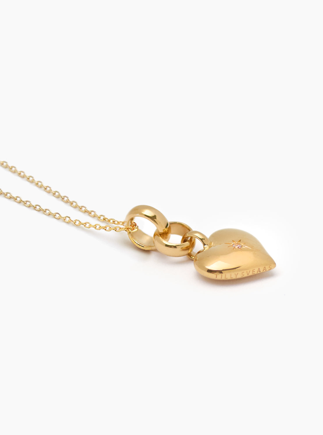 Small Gold Heart on Trace Chain