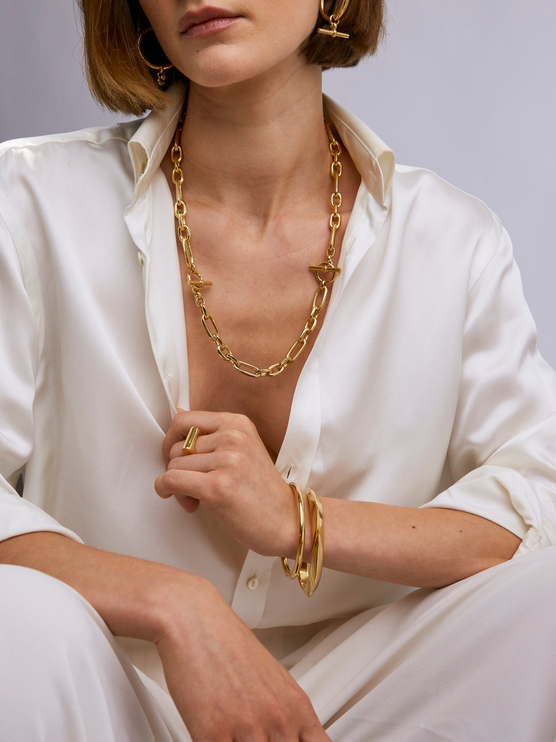 Small Gold Watch Chain Set