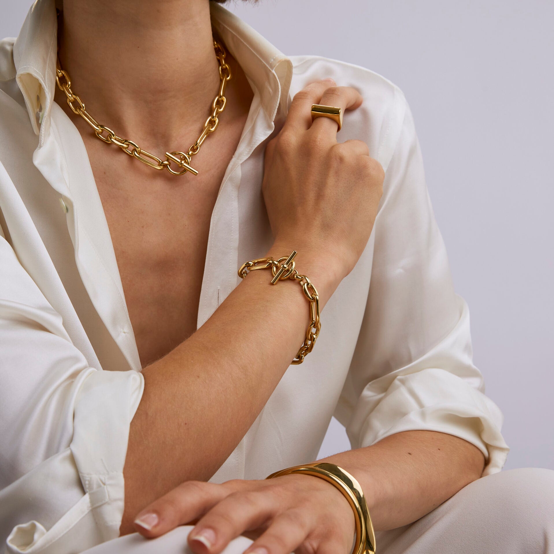 Small Gold Watch Chain Necklace