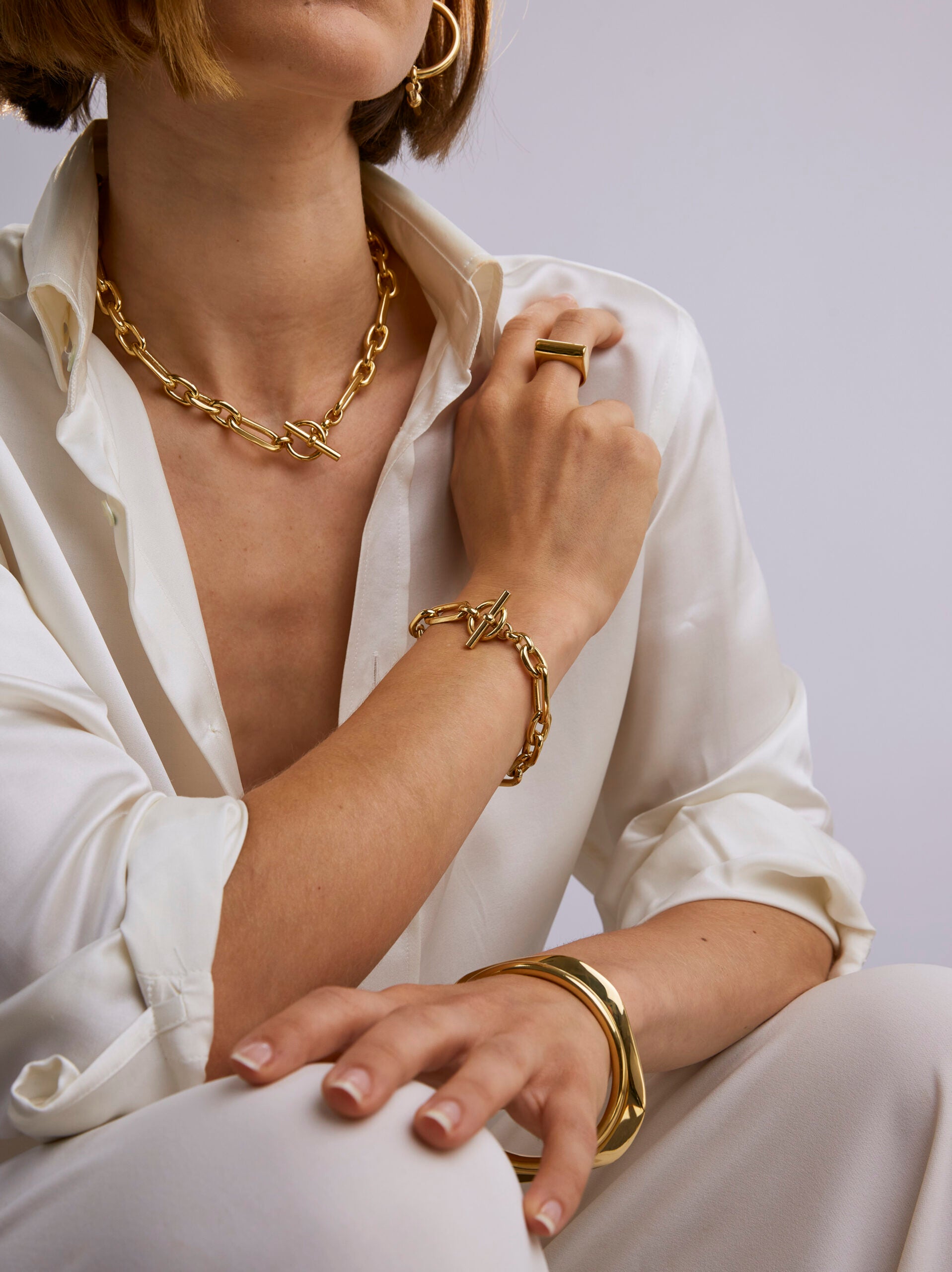 Small Gold Watch Chain Necklace