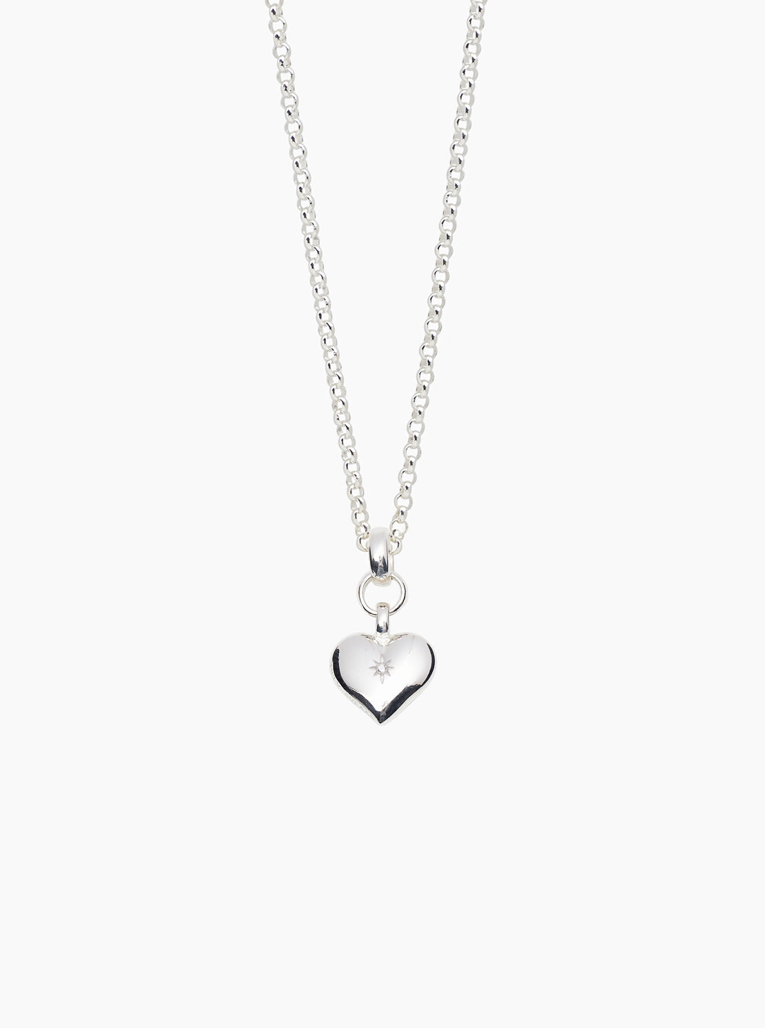 Small Silver Heart on Belcher Chain
