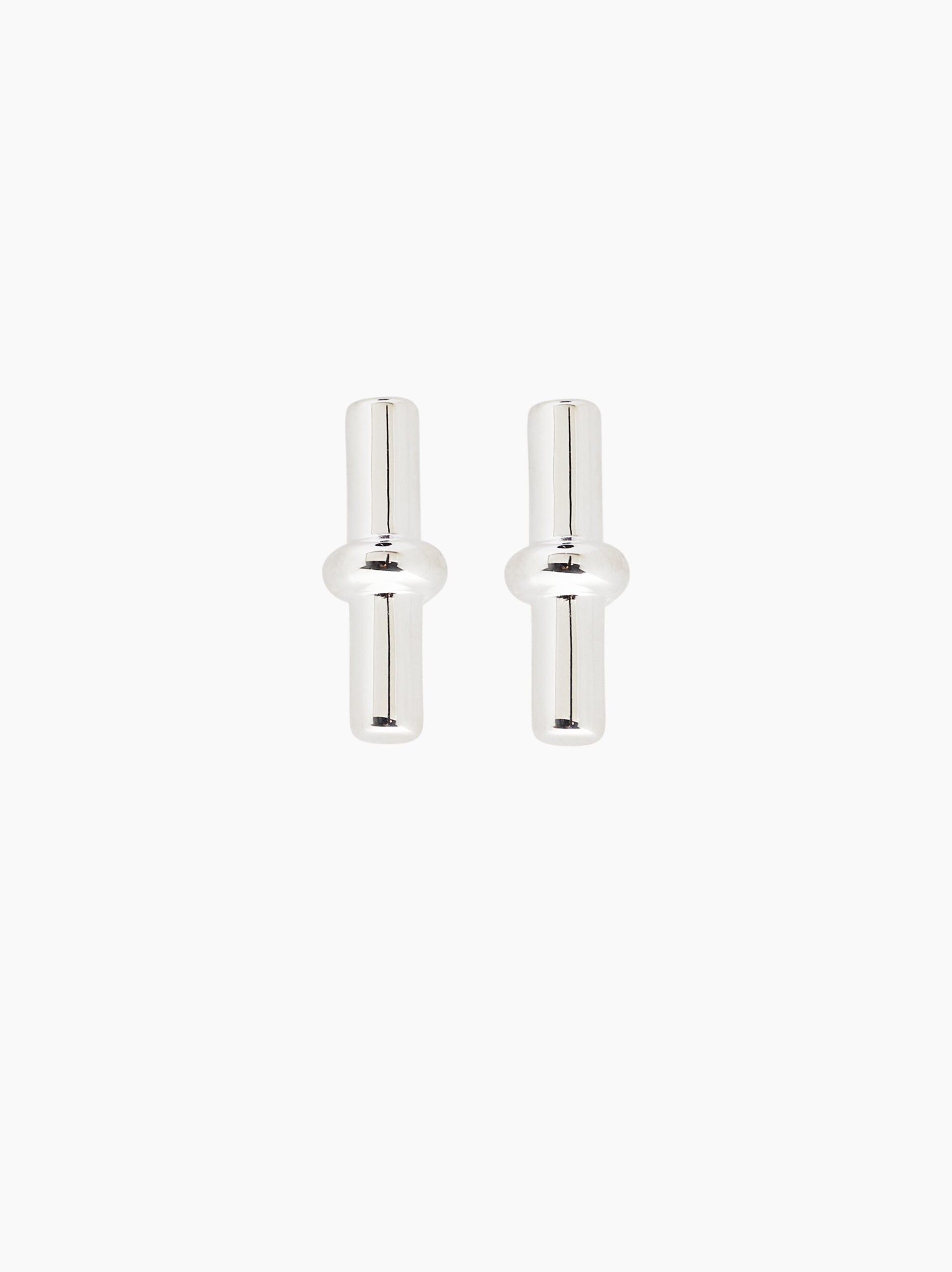 Silver T-Bar Stud Earrings
