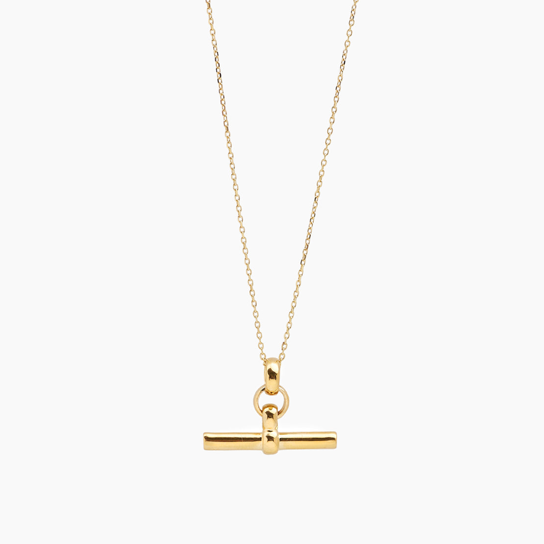 Small Gold T-Bar On Trace Chain