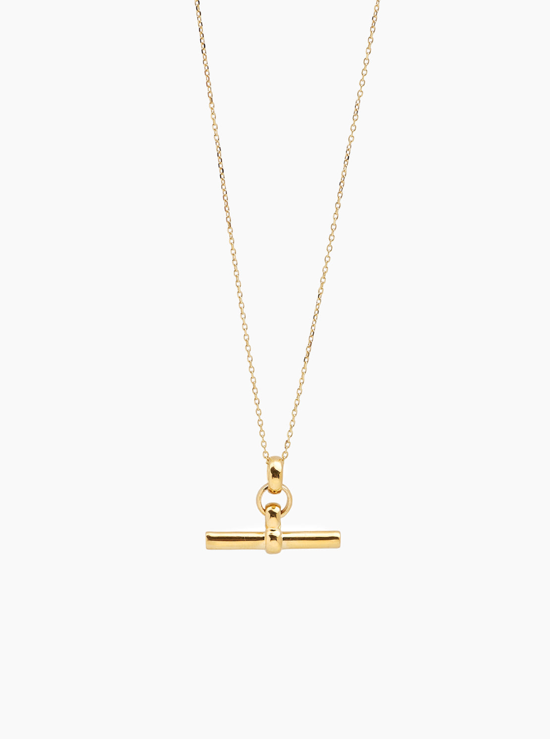 Small Gold T-Bar On Trace Chain