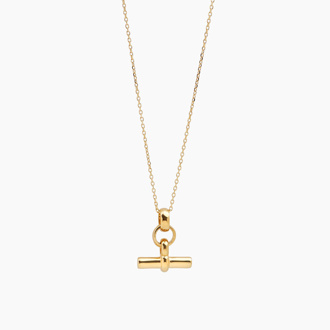 Mini Gold T-Bar On Trace Chain