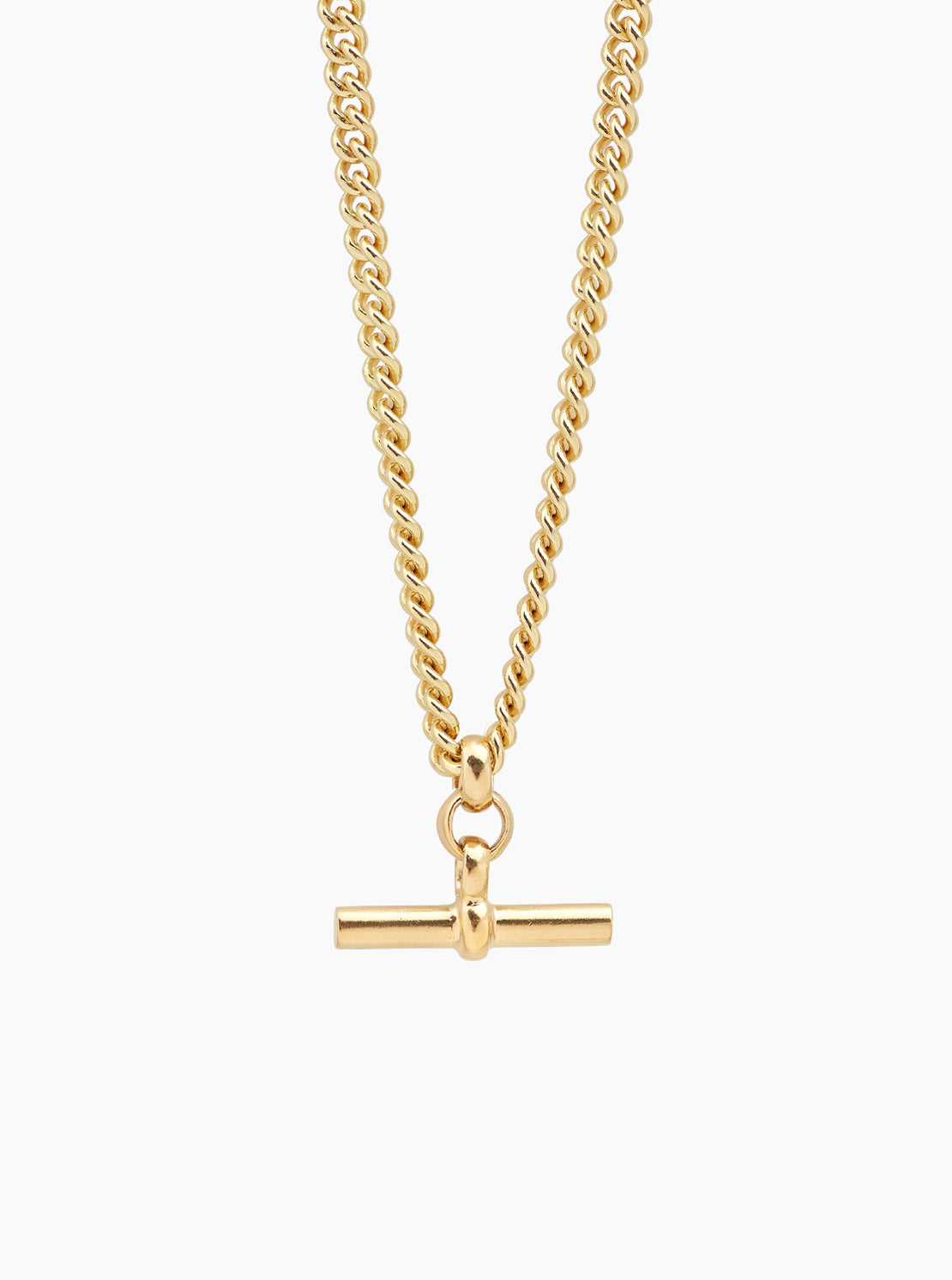 T Bar Curb Link Necklace