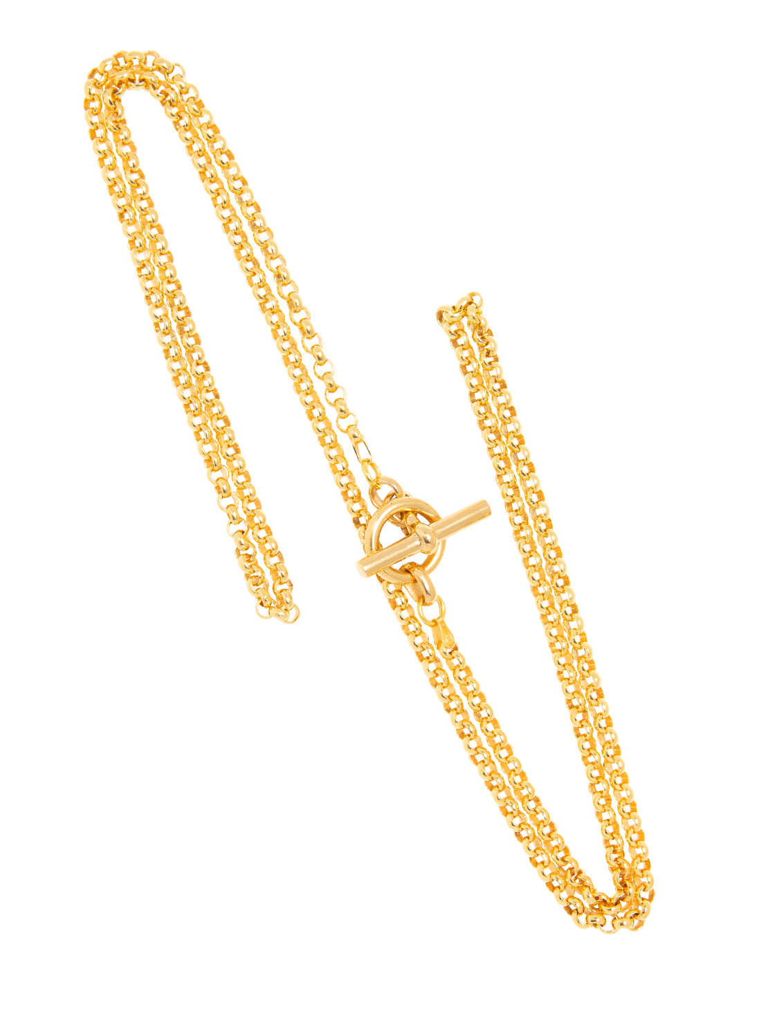 Men's Gold Lariat Necklace