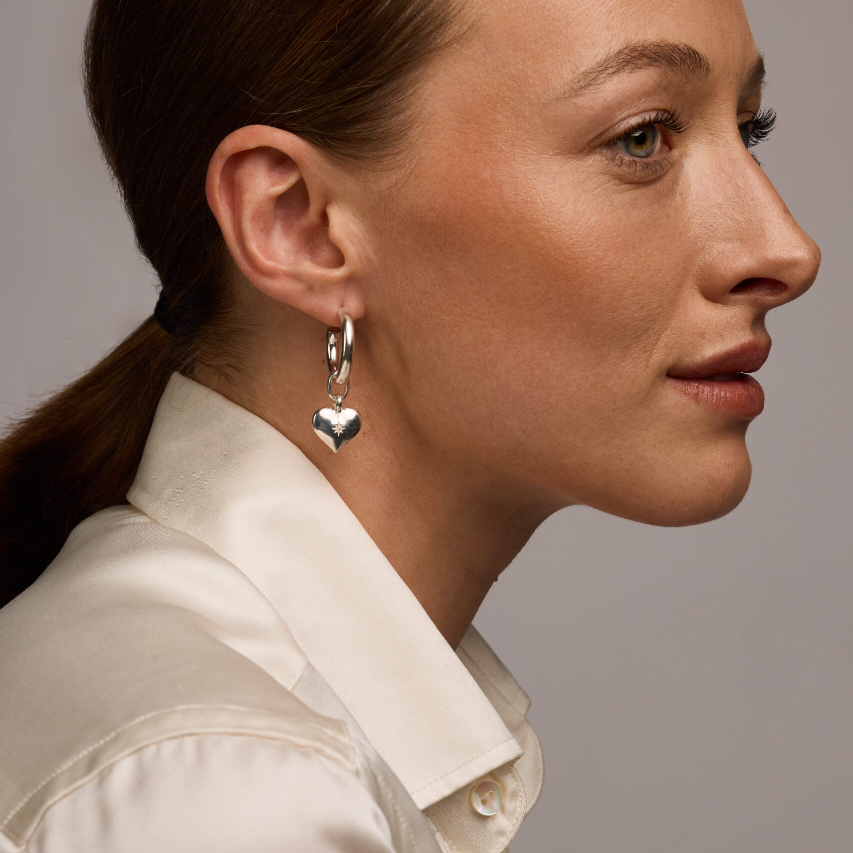 Silver Heart Earrings