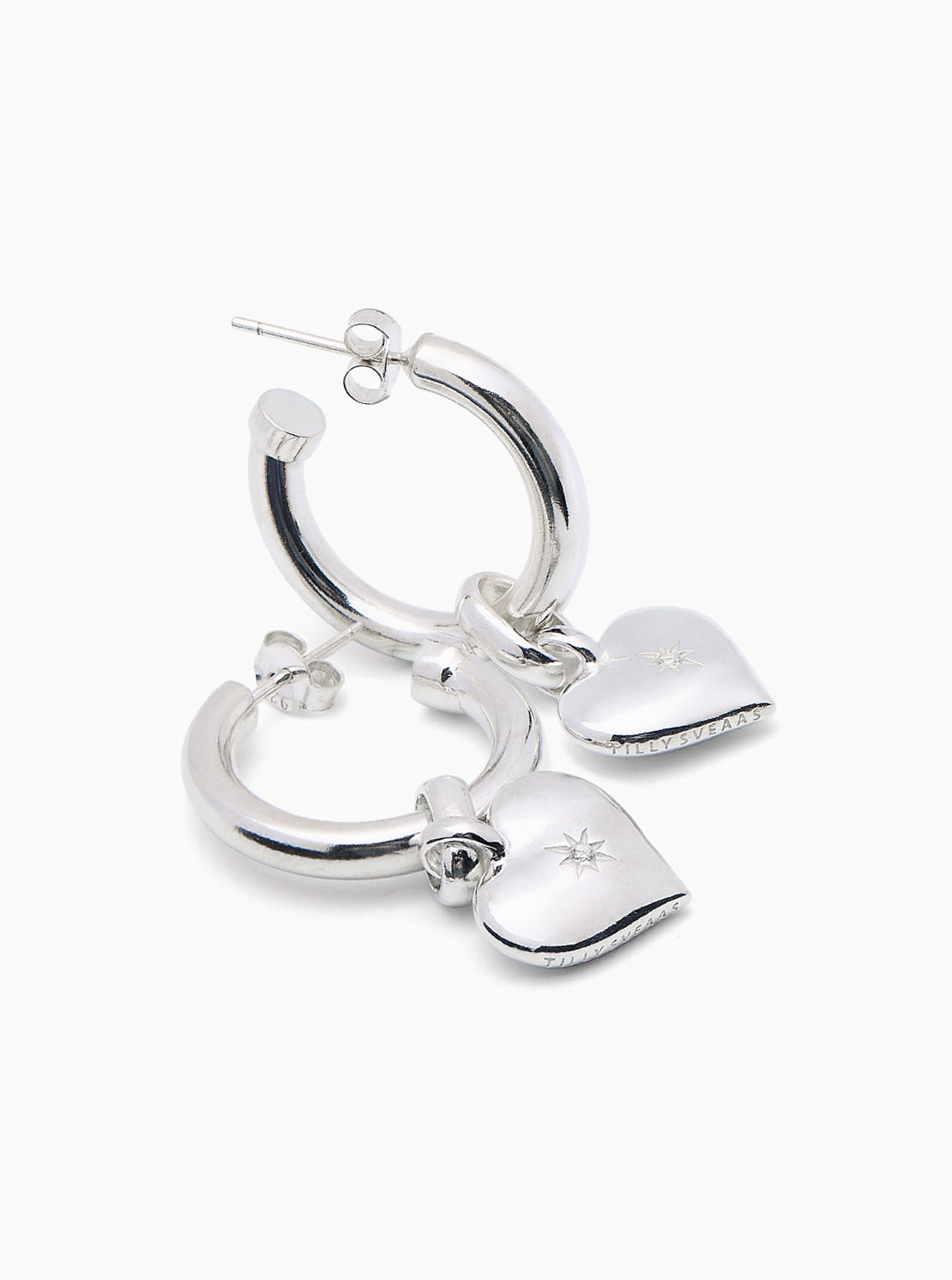 Silver Heart Earrings