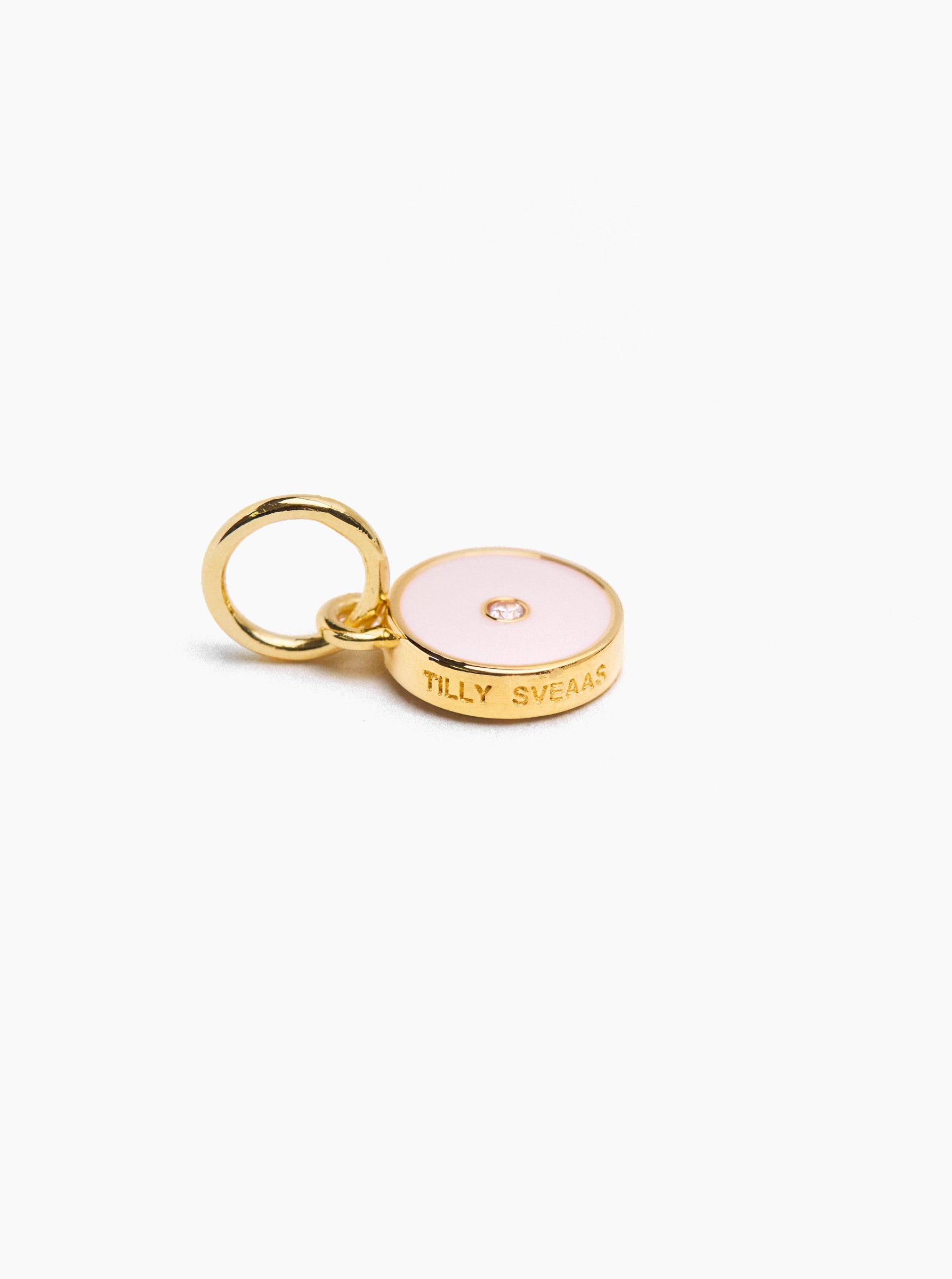 Gold Jewelled Enamel Disc Charm